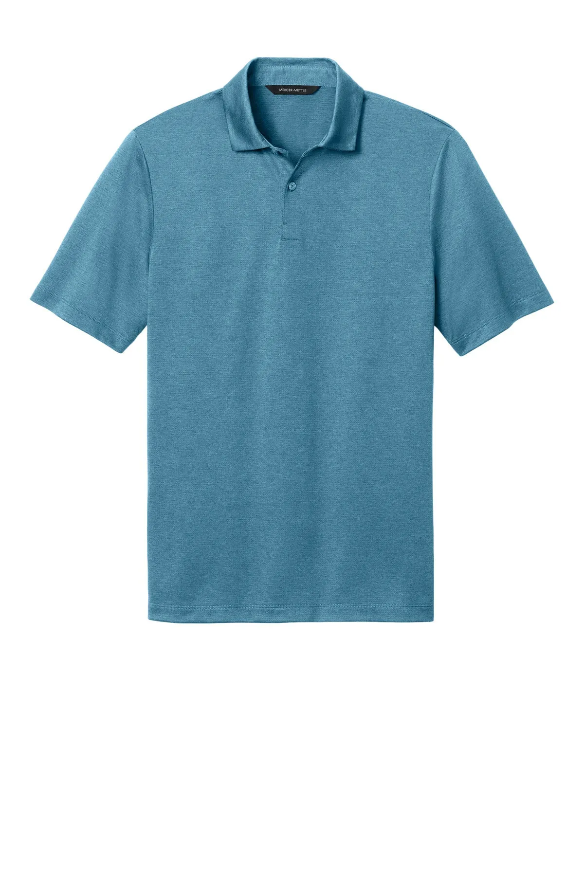 Mercer Mettle Recharge Jersey Polo MM1020 Harbor Blue Heather