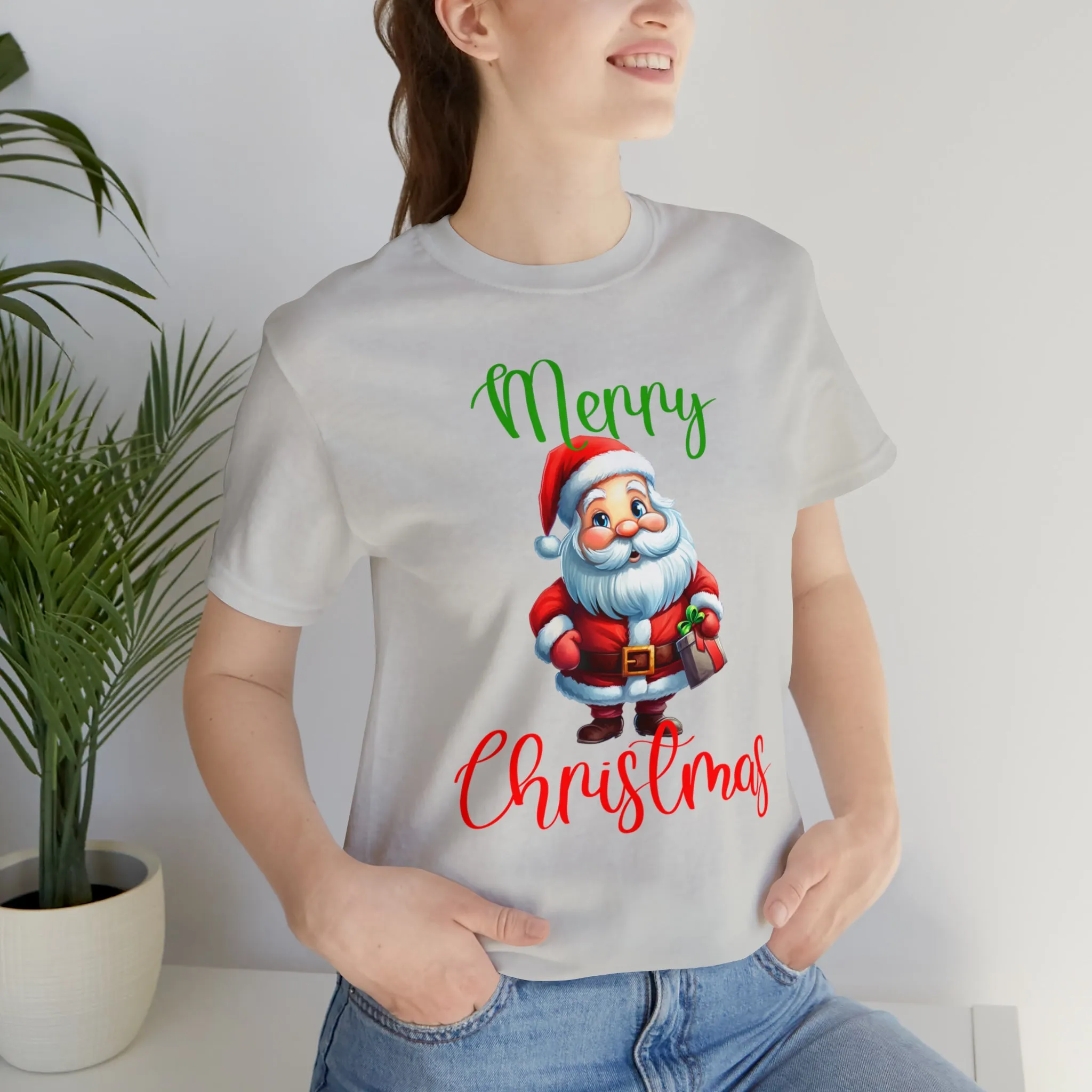 Merry Christmas from Santa T-Shirt | Festive XMas Tee |  Bella Canvas 3001 Unisex | Happy Holidays Short Sleeve Tshirt