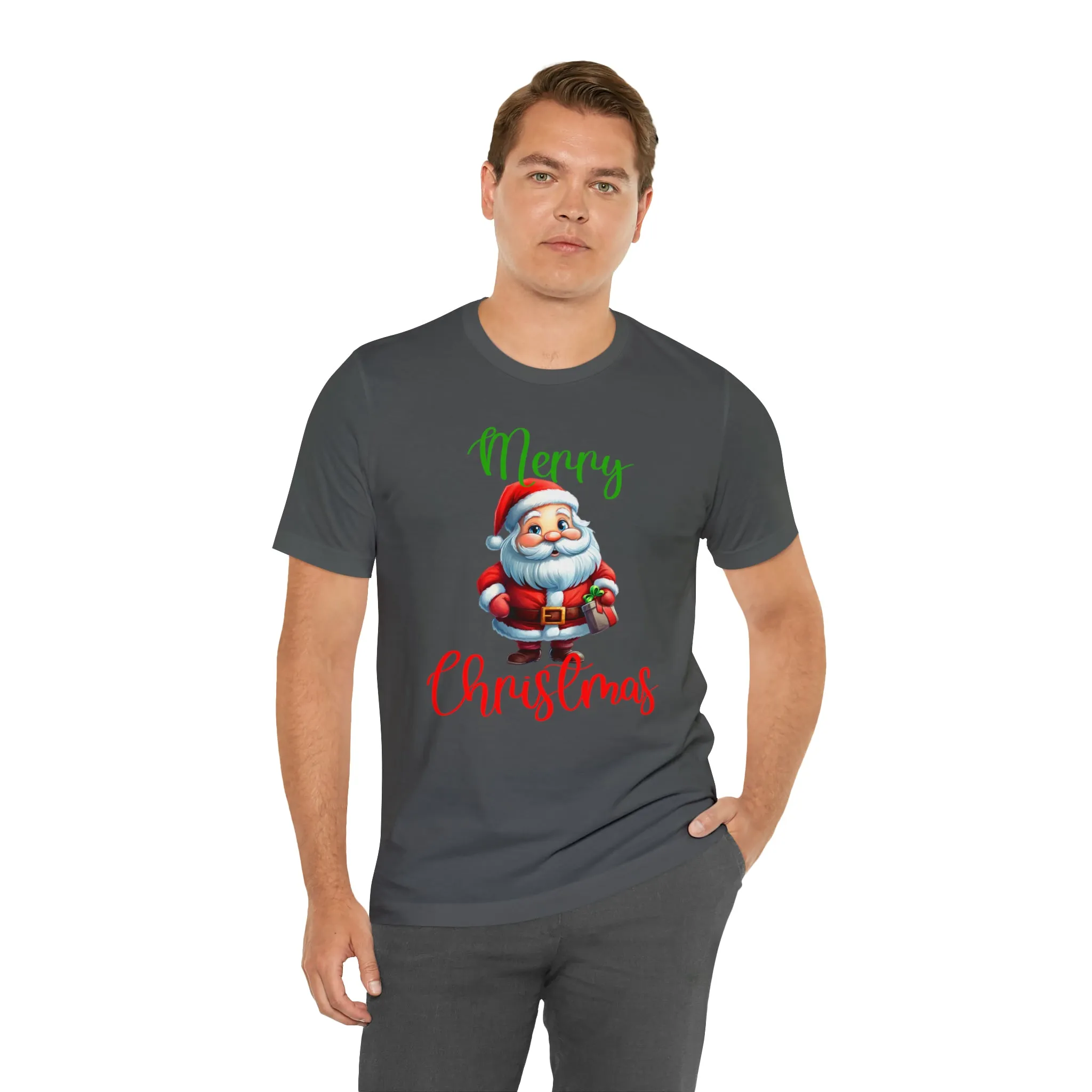 Merry Christmas from Santa T-Shirt | Festive XMas Tee |  Bella Canvas 3001 Unisex | Happy Holidays Short Sleeve Tshirt