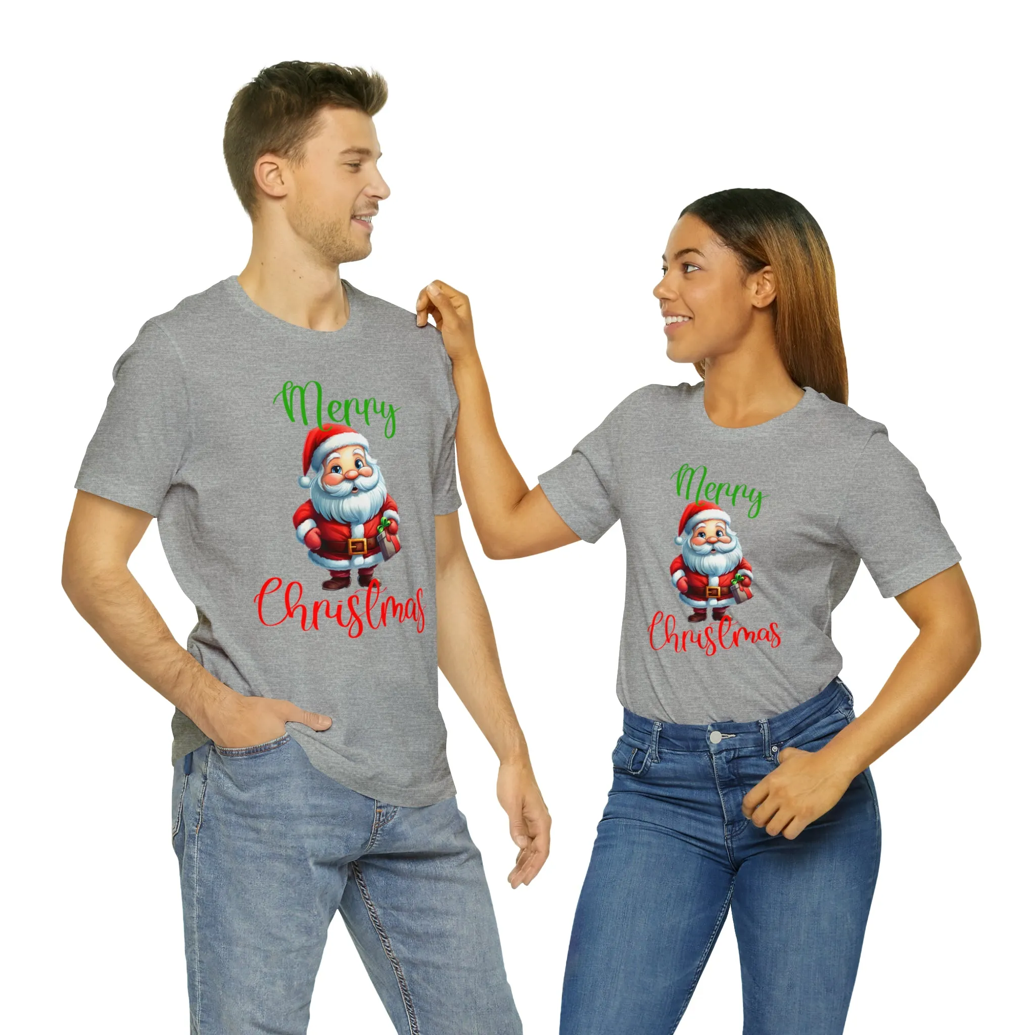 Merry Christmas from Santa T-Shirt | Festive XMas Tee |  Bella Canvas 3001 Unisex | Happy Holidays Short Sleeve Tshirt
