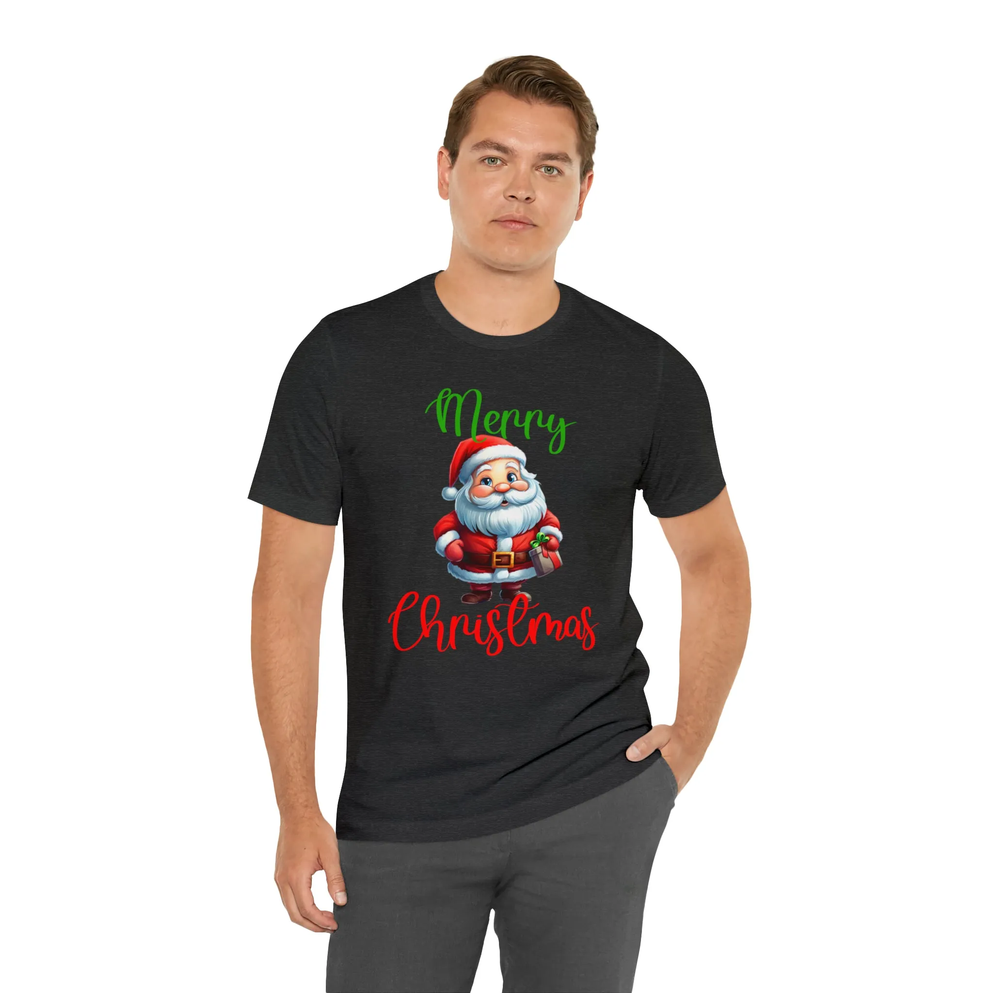Merry Christmas from Santa T-Shirt | Festive XMas Tee |  Bella Canvas 3001 Unisex | Happy Holidays Short Sleeve Tshirt