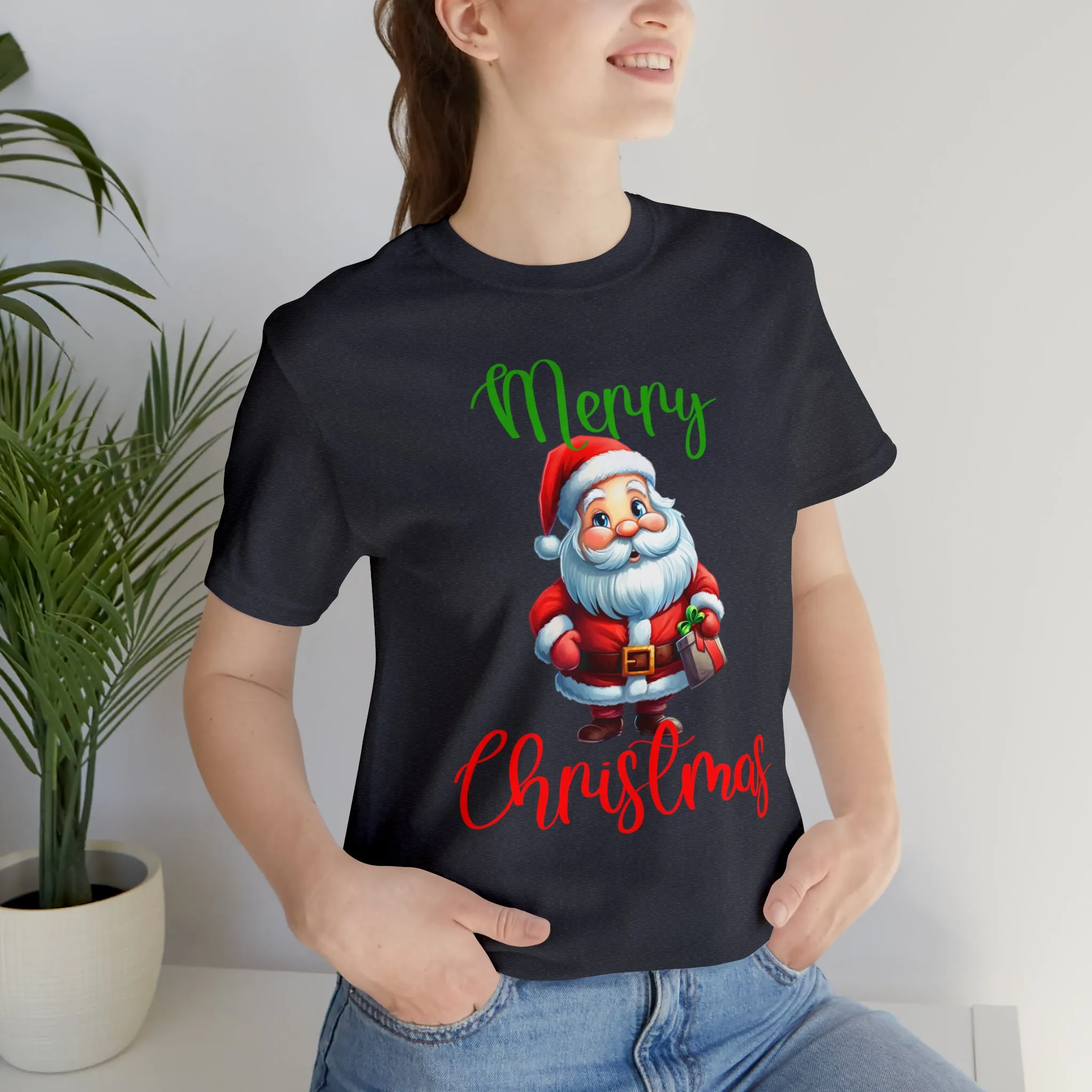 Merry Christmas from Santa T-Shirt | Festive XMas Tee |  Bella Canvas 3001 Unisex | Happy Holidays Short Sleeve Tshirt