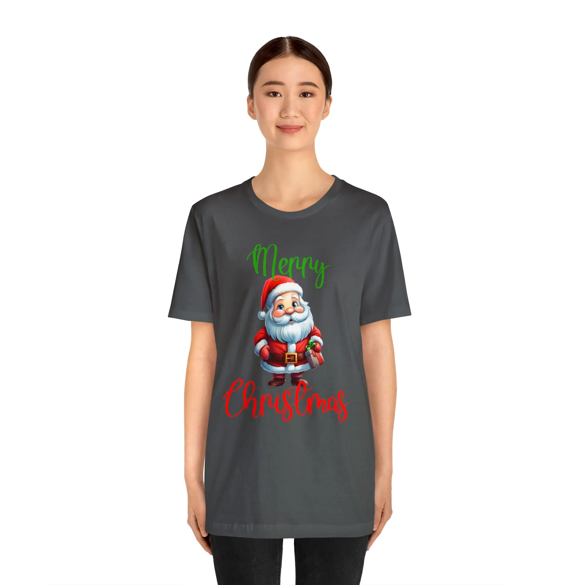 Merry Christmas from Santa T-Shirt | Festive XMas Tee |  Bella Canvas 3001 Unisex | Happy Holidays Short Sleeve Tshirt