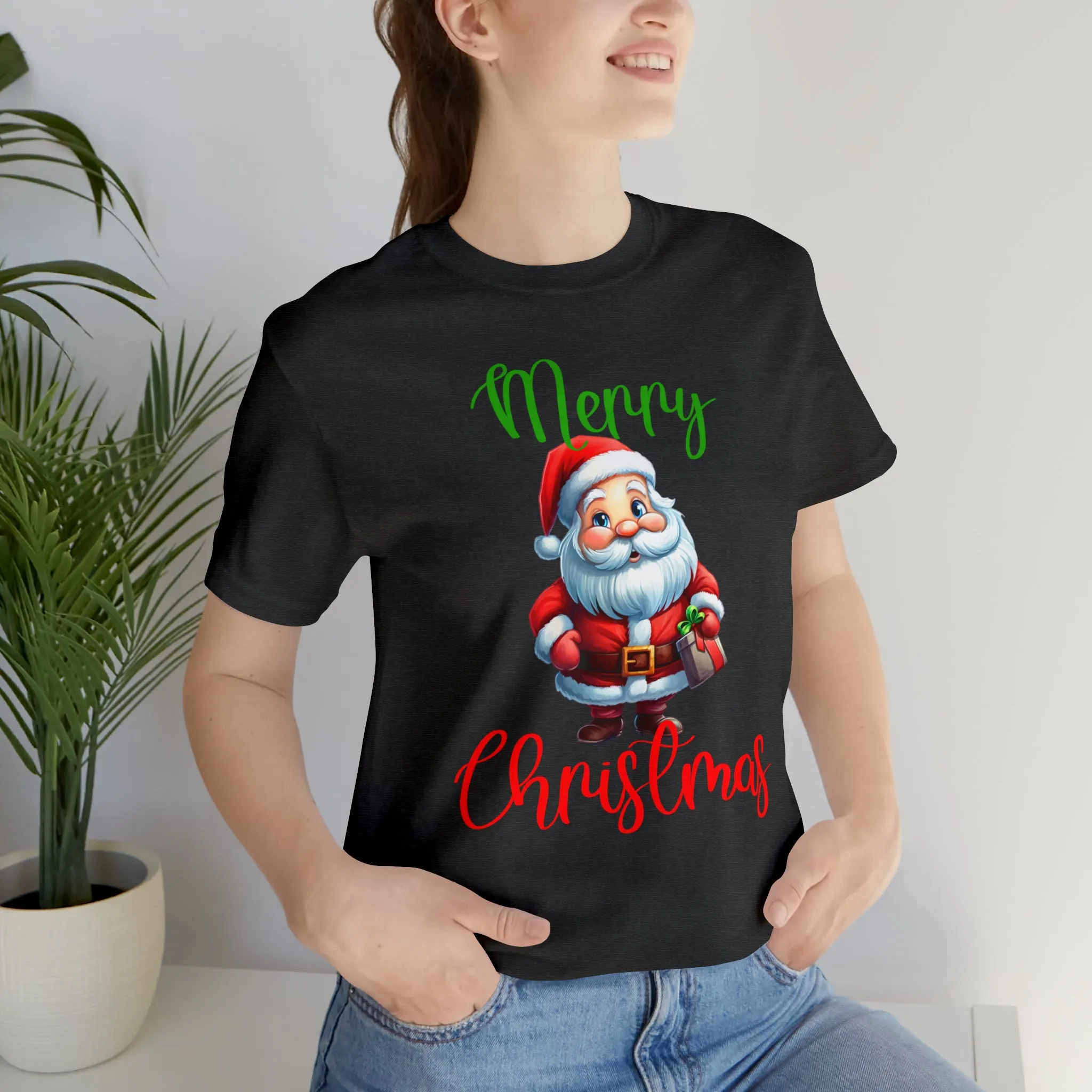 Merry Christmas from Santa T-Shirt | Festive XMas Tee |  Bella Canvas 3001 Unisex | Happy Holidays Short Sleeve Tshirt