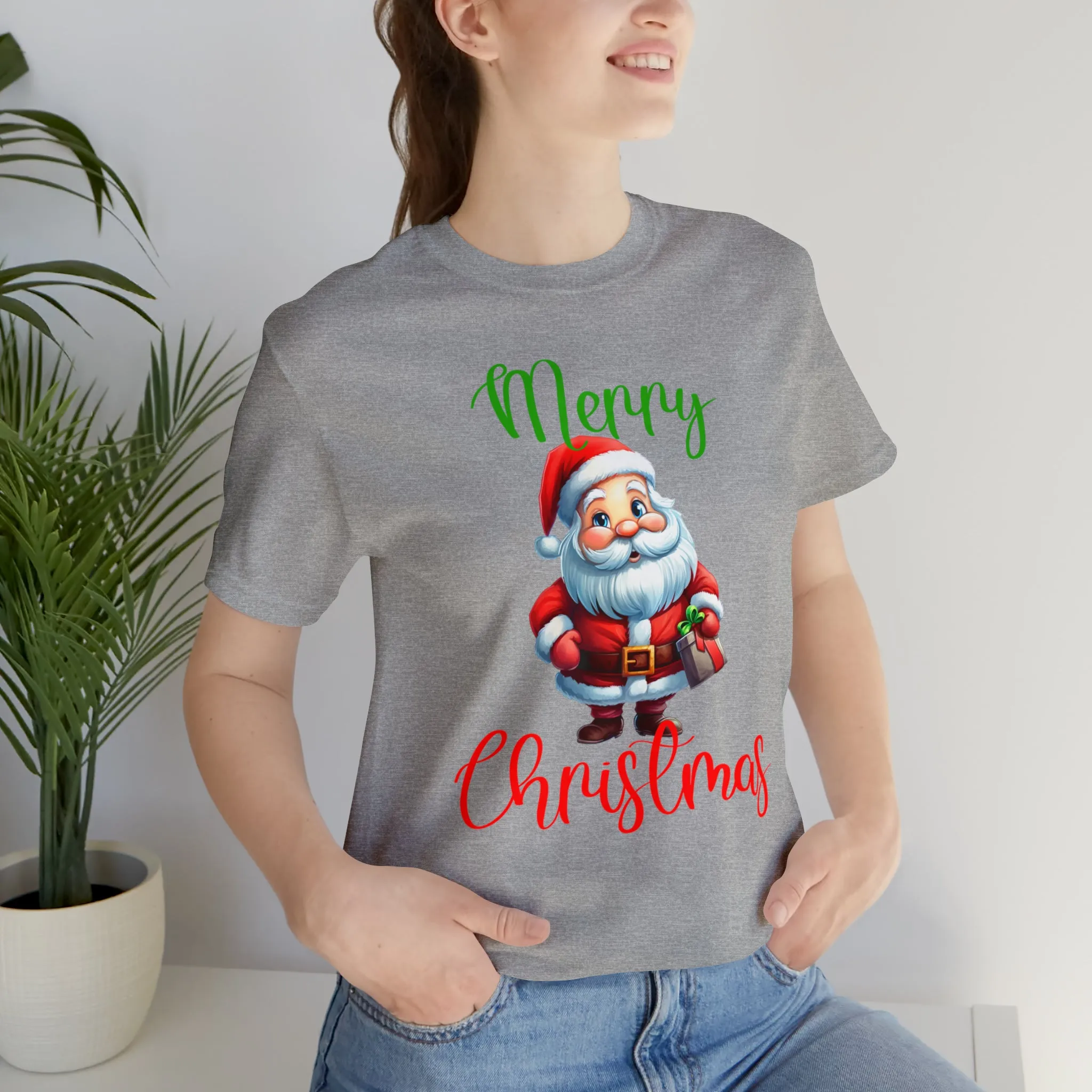 Merry Christmas from Santa T-Shirt | Festive XMas Tee |  Bella Canvas 3001 Unisex | Happy Holidays Short Sleeve Tshirt
