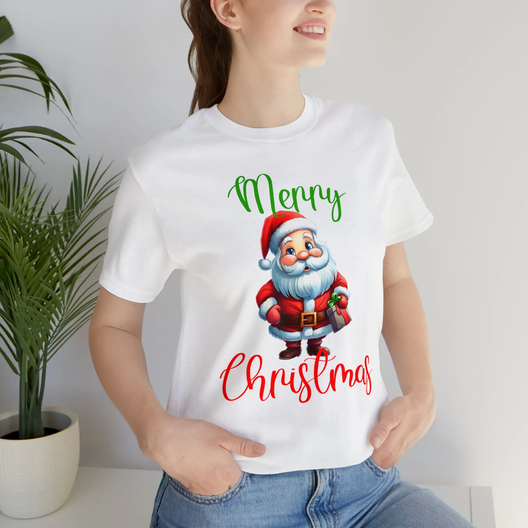 Merry Christmas from Santa T-Shirt | Festive XMas Tee |  Bella Canvas 3001 Unisex | Happy Holidays Short Sleeve Tshirt