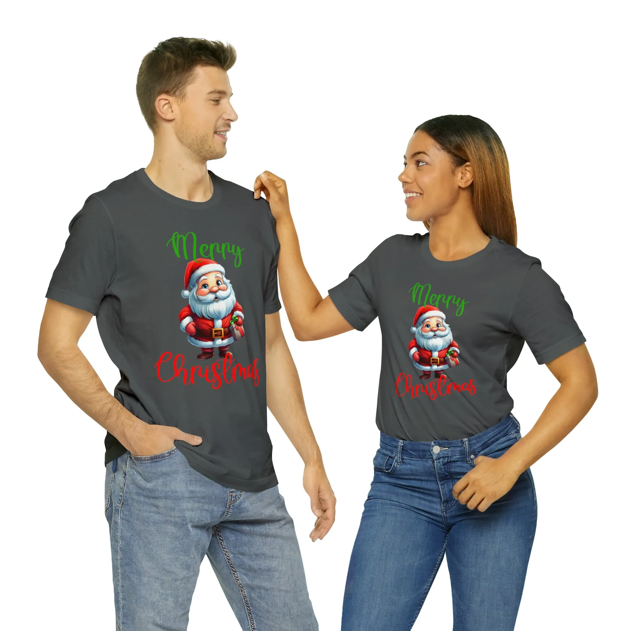 Merry Christmas from Santa T-Shirt | Festive XMas Tee |  Bella Canvas 3001 Unisex | Happy Holidays Short Sleeve Tshirt
