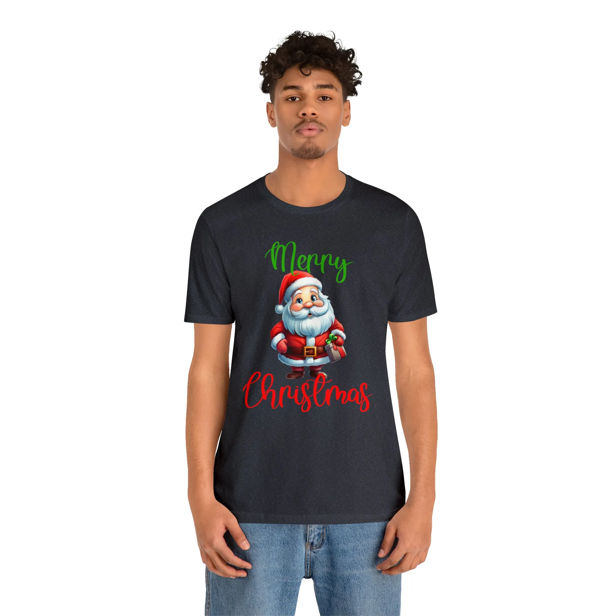 Merry Christmas from Santa T-Shirt | Festive XMas Tee |  Bella Canvas 3001 Unisex | Happy Holidays Short Sleeve Tshirt
