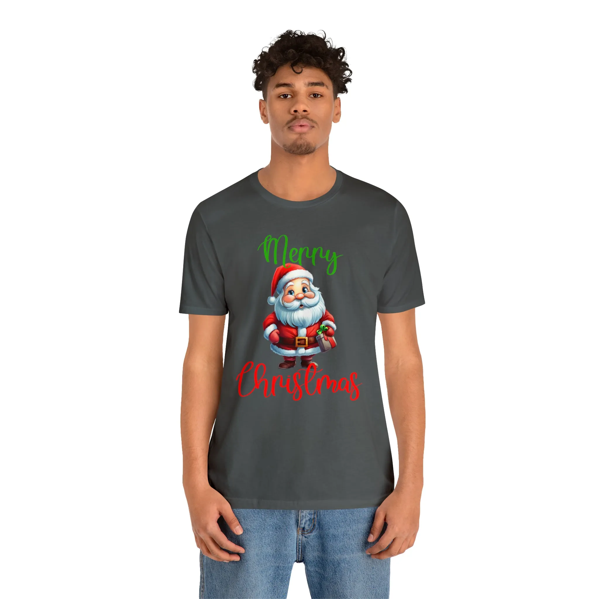 Merry Christmas from Santa T-Shirt | Festive XMas Tee |  Bella Canvas 3001 Unisex | Happy Holidays Short Sleeve Tshirt