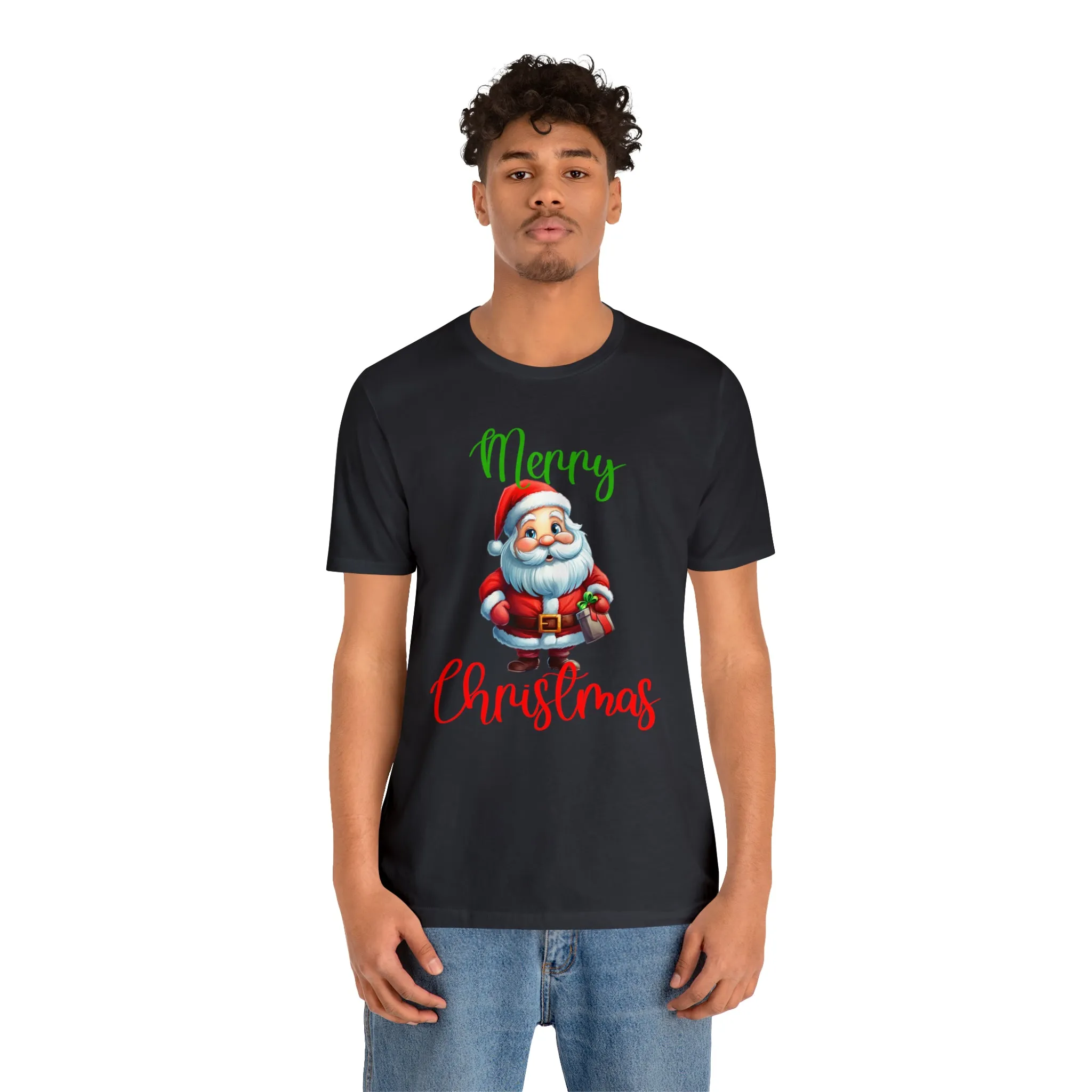 Merry Christmas from Santa T-Shirt | Festive XMas Tee |  Bella Canvas 3001 Unisex | Happy Holidays Short Sleeve Tshirt