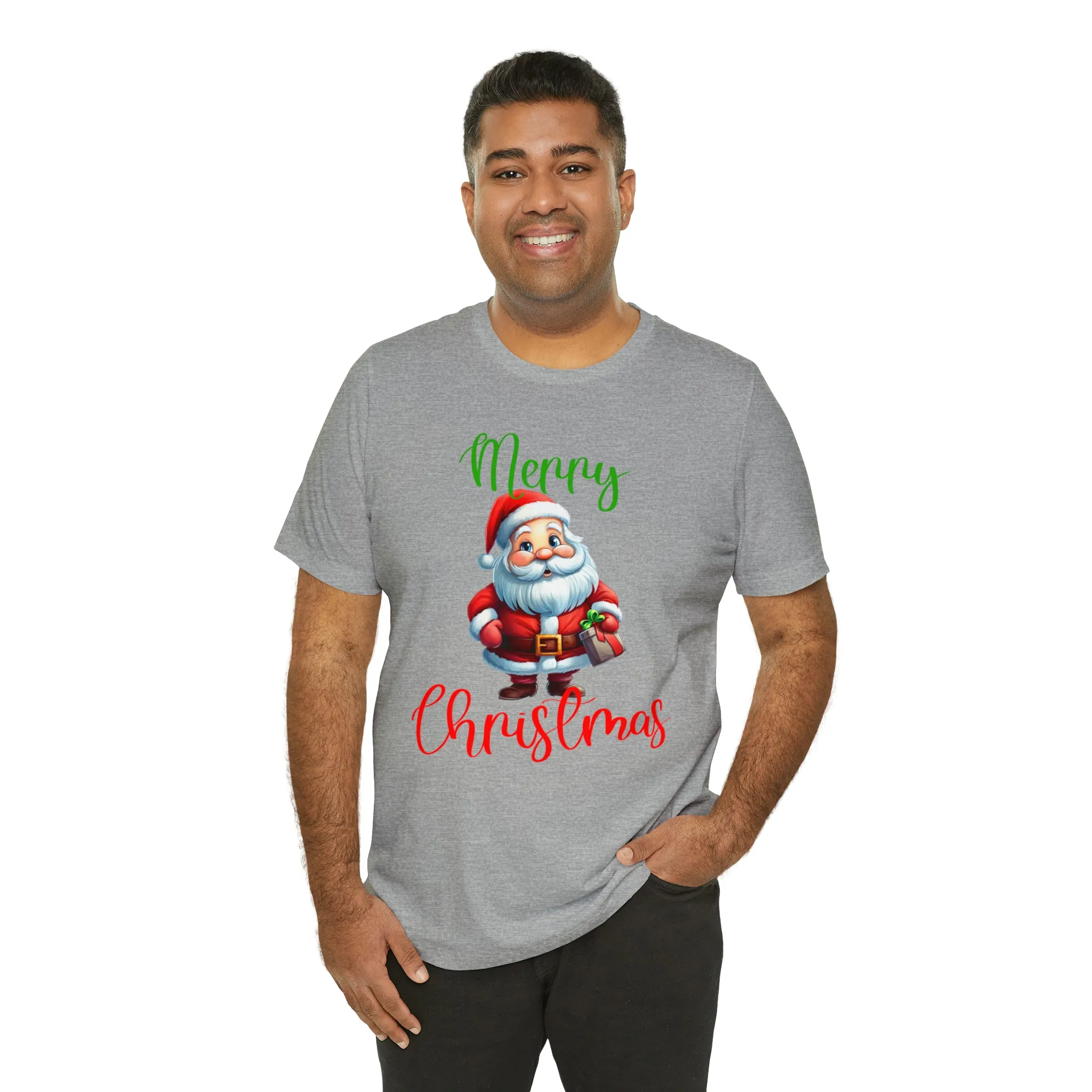 Merry Christmas from Santa T-Shirt | Festive XMas Tee |  Bella Canvas 3001 Unisex | Happy Holidays Short Sleeve Tshirt