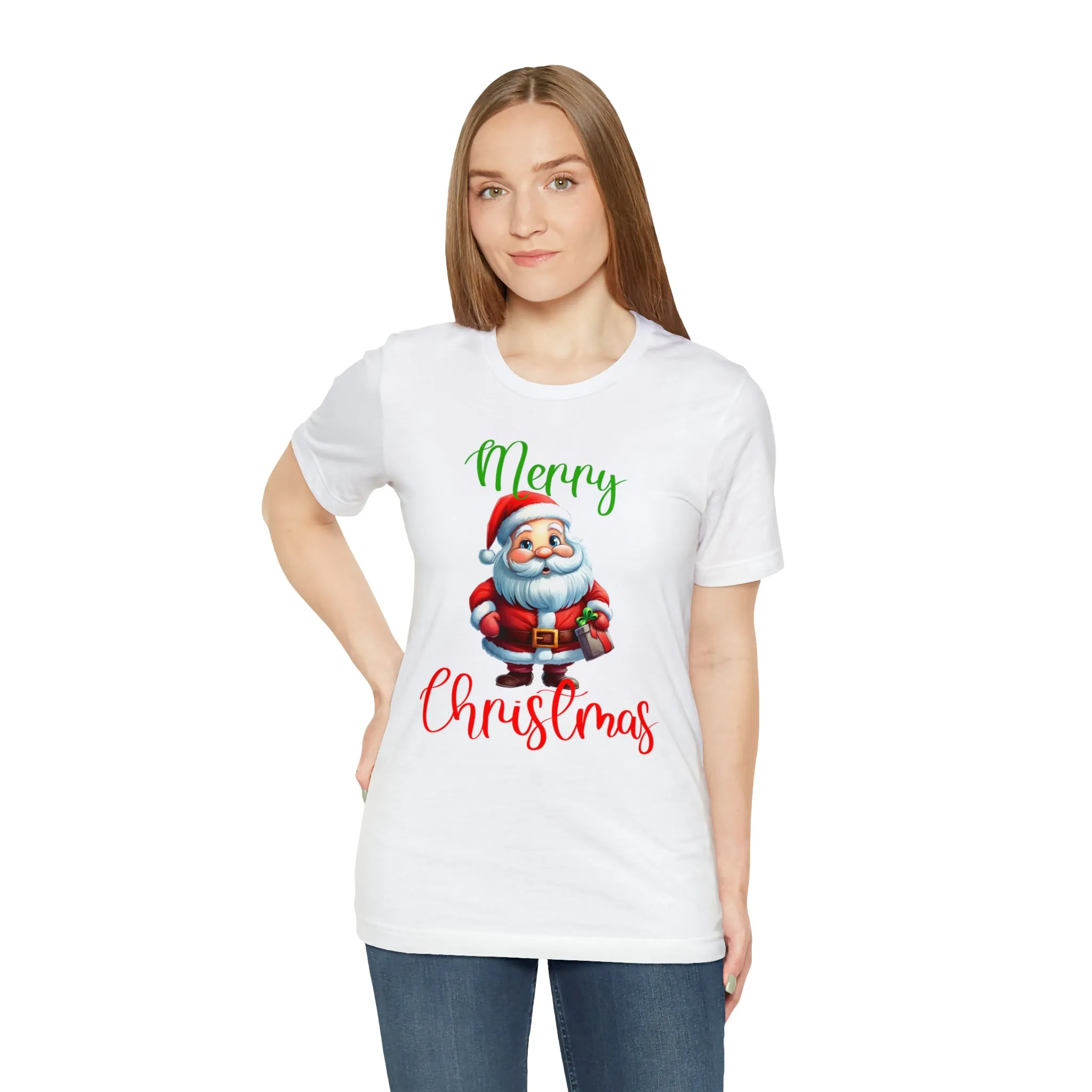 Merry Christmas from Santa T-Shirt | Festive XMas Tee |  Bella Canvas 3001 Unisex | Happy Holidays Short Sleeve Tshirt