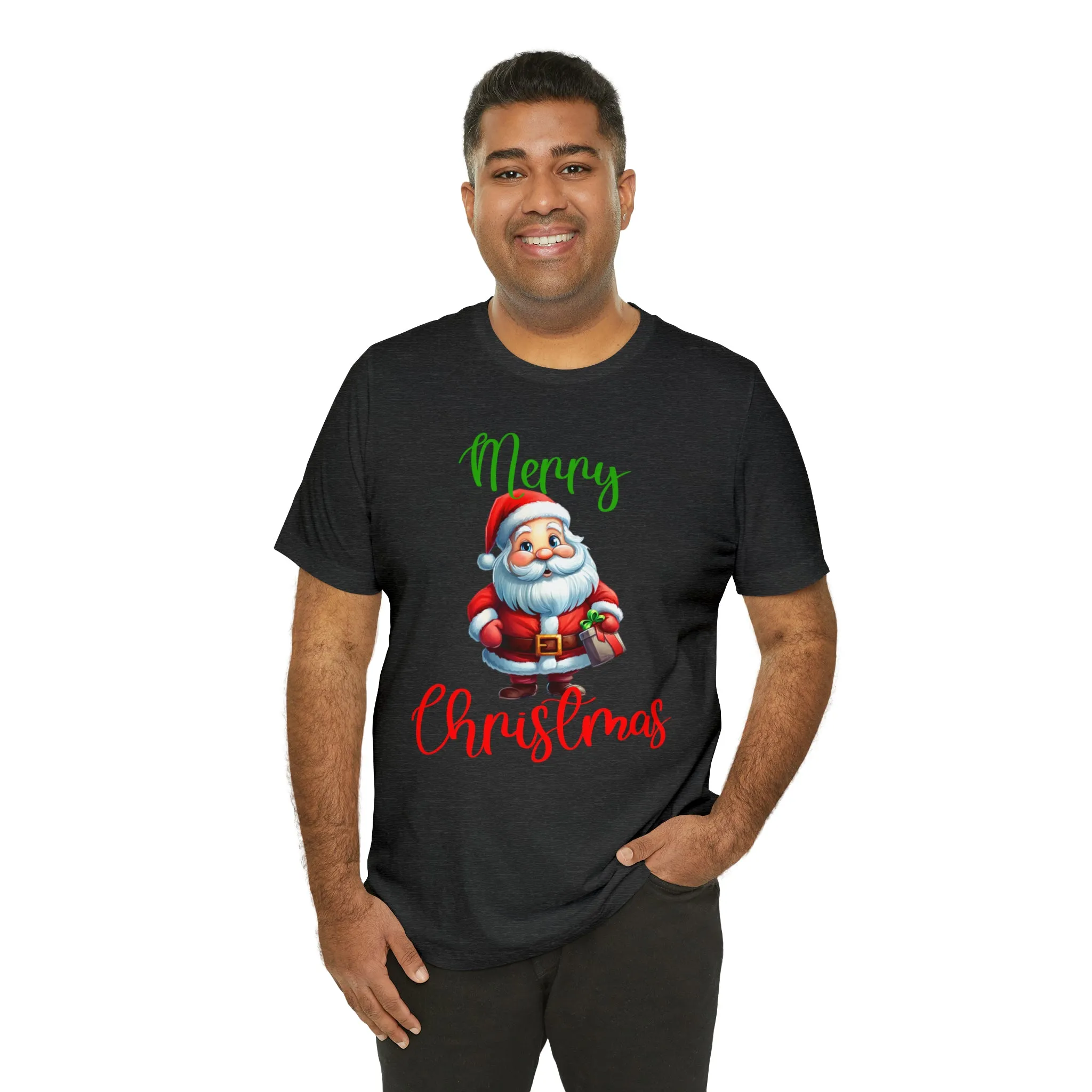 Merry Christmas from Santa T-Shirt | Festive XMas Tee |  Bella Canvas 3001 Unisex | Happy Holidays Short Sleeve Tshirt