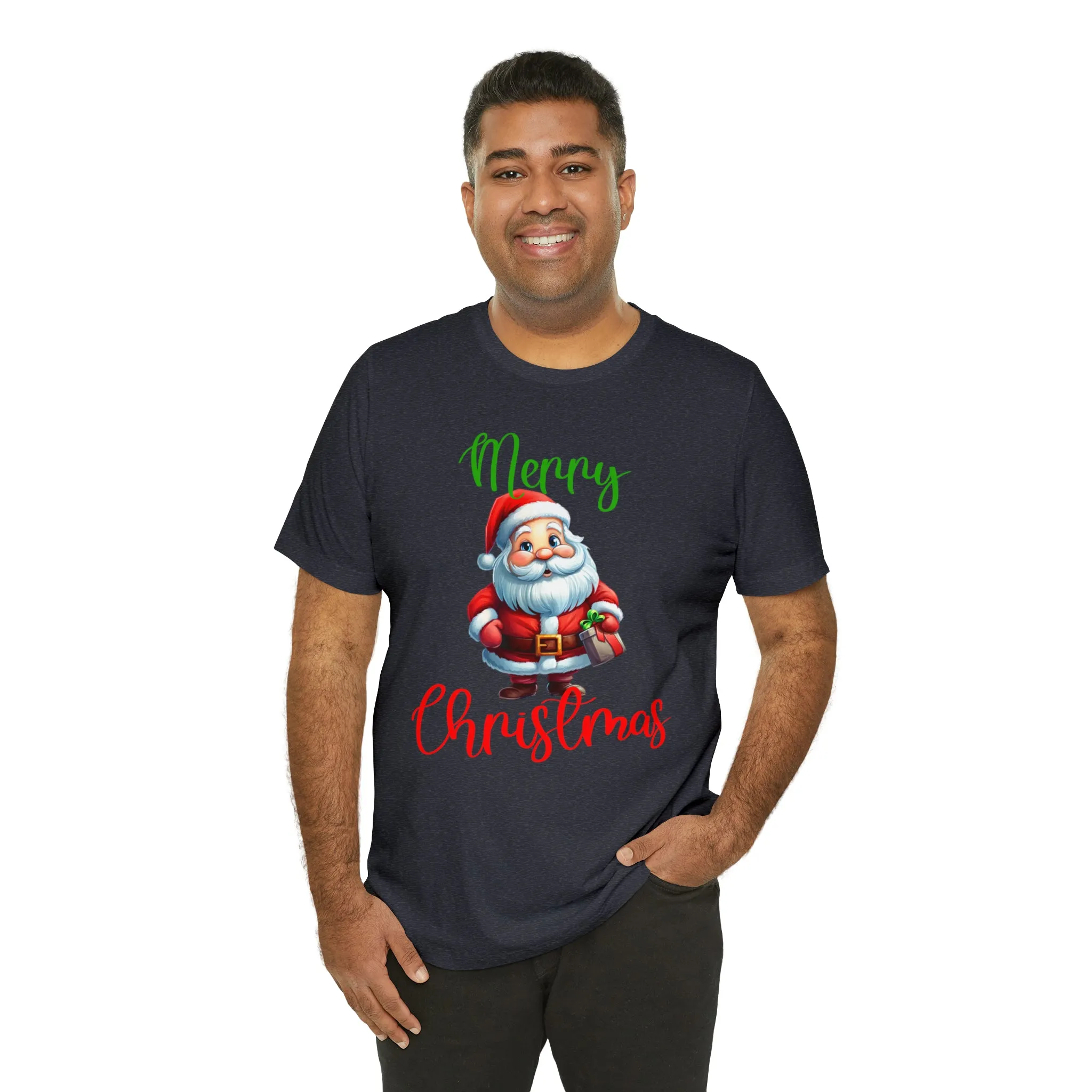 Merry Christmas from Santa T-Shirt | Festive XMas Tee |  Bella Canvas 3001 Unisex | Happy Holidays Short Sleeve Tshirt