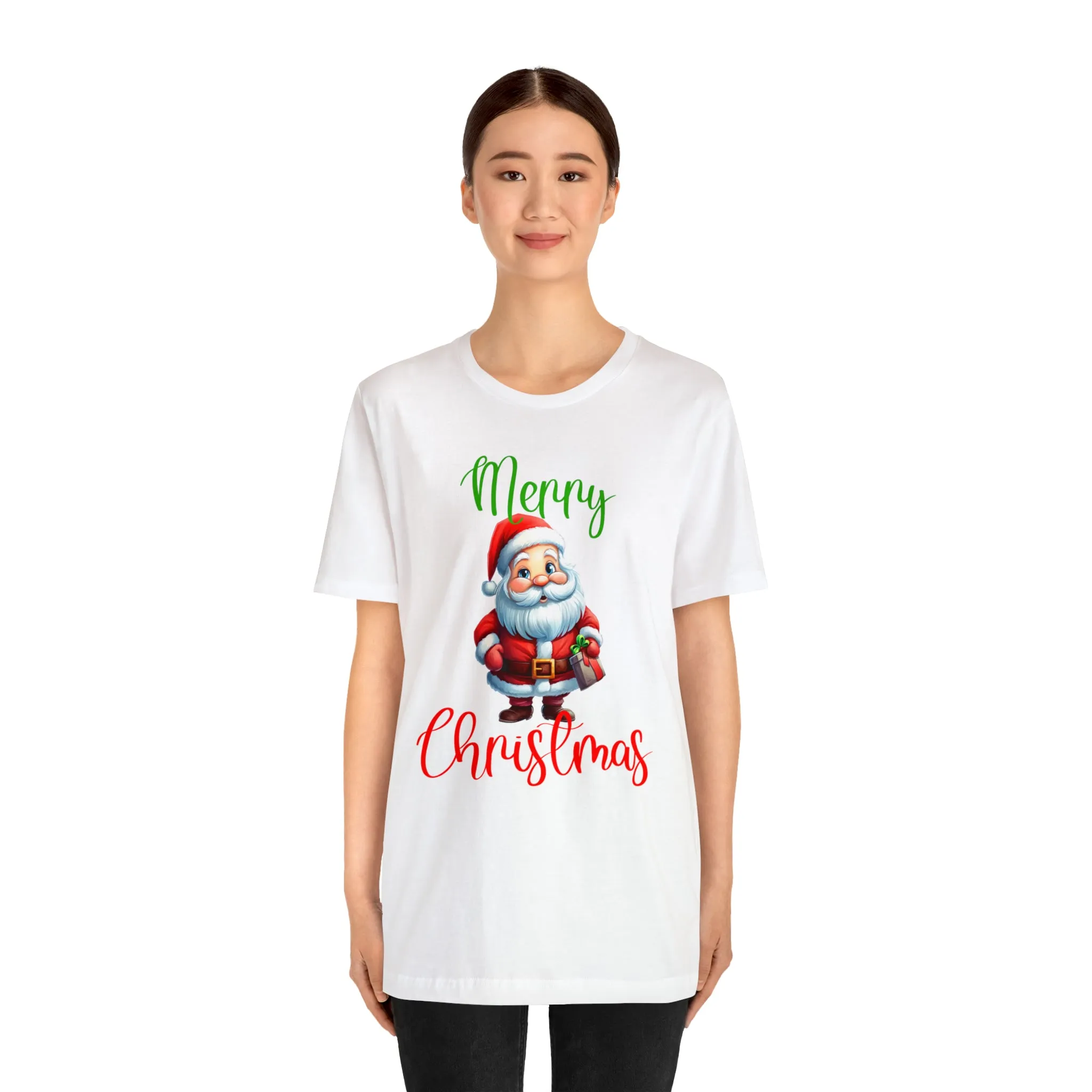 Merry Christmas from Santa T-Shirt | Festive XMas Tee |  Bella Canvas 3001 Unisex | Happy Holidays Short Sleeve Tshirt