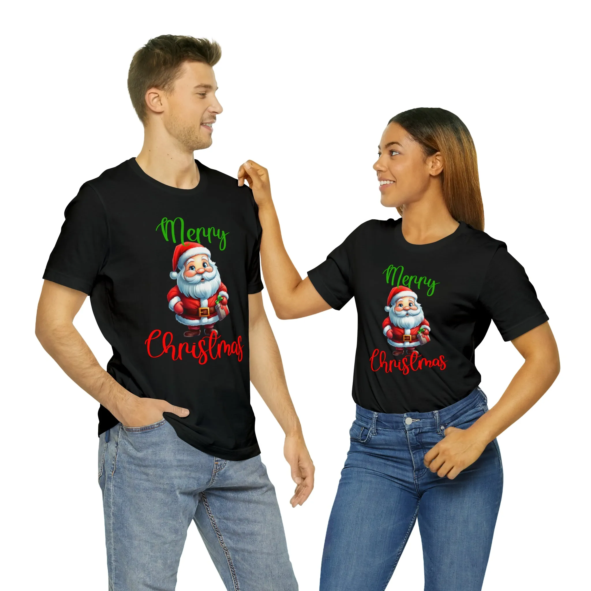 Merry Christmas from Santa T-Shirt | Festive XMas Tee |  Bella Canvas 3001 Unisex | Happy Holidays Short Sleeve Tshirt