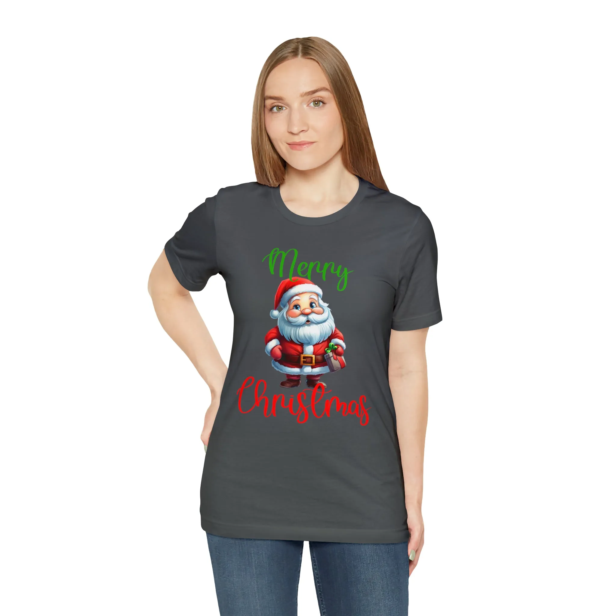 Merry Christmas from Santa T-Shirt | Festive XMas Tee |  Bella Canvas 3001 Unisex | Happy Holidays Short Sleeve Tshirt