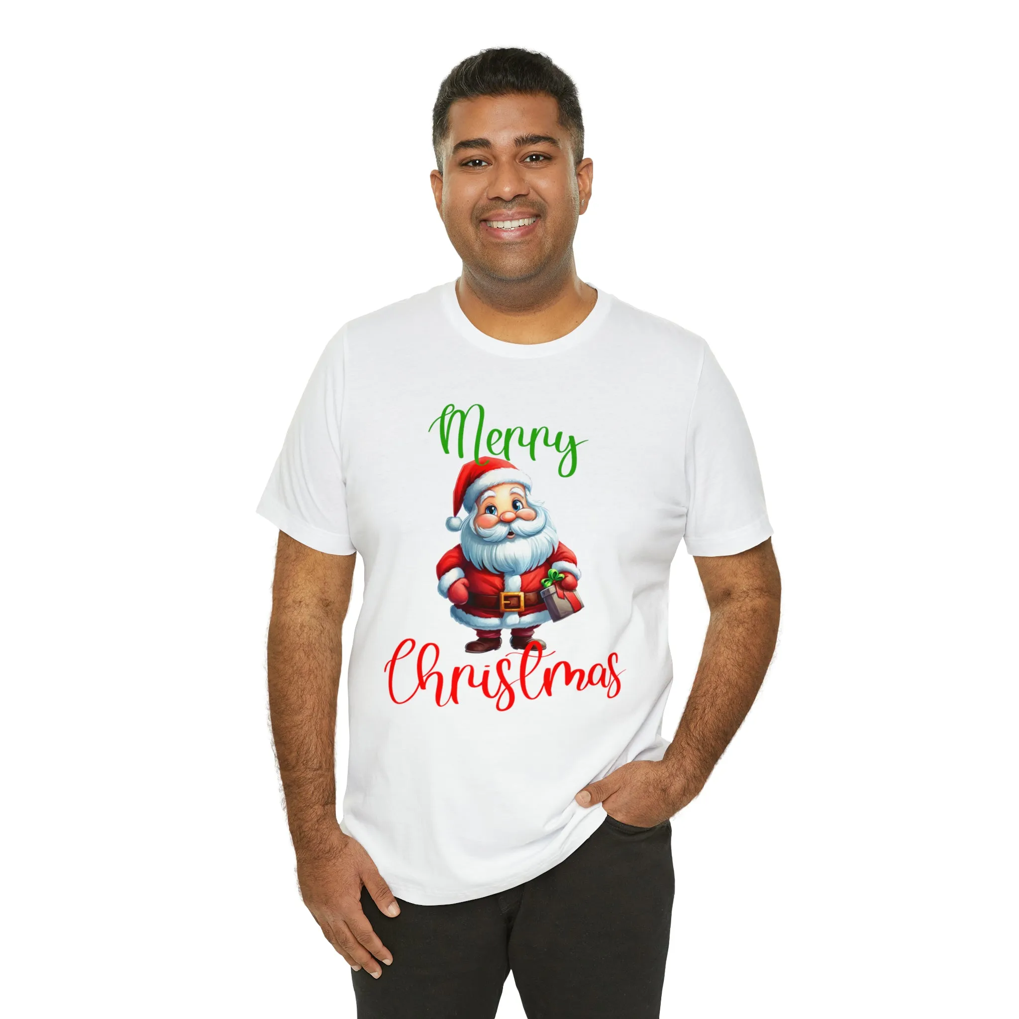 Merry Christmas from Santa T-Shirt | Festive XMas Tee |  Bella Canvas 3001 Unisex | Happy Holidays Short Sleeve Tshirt