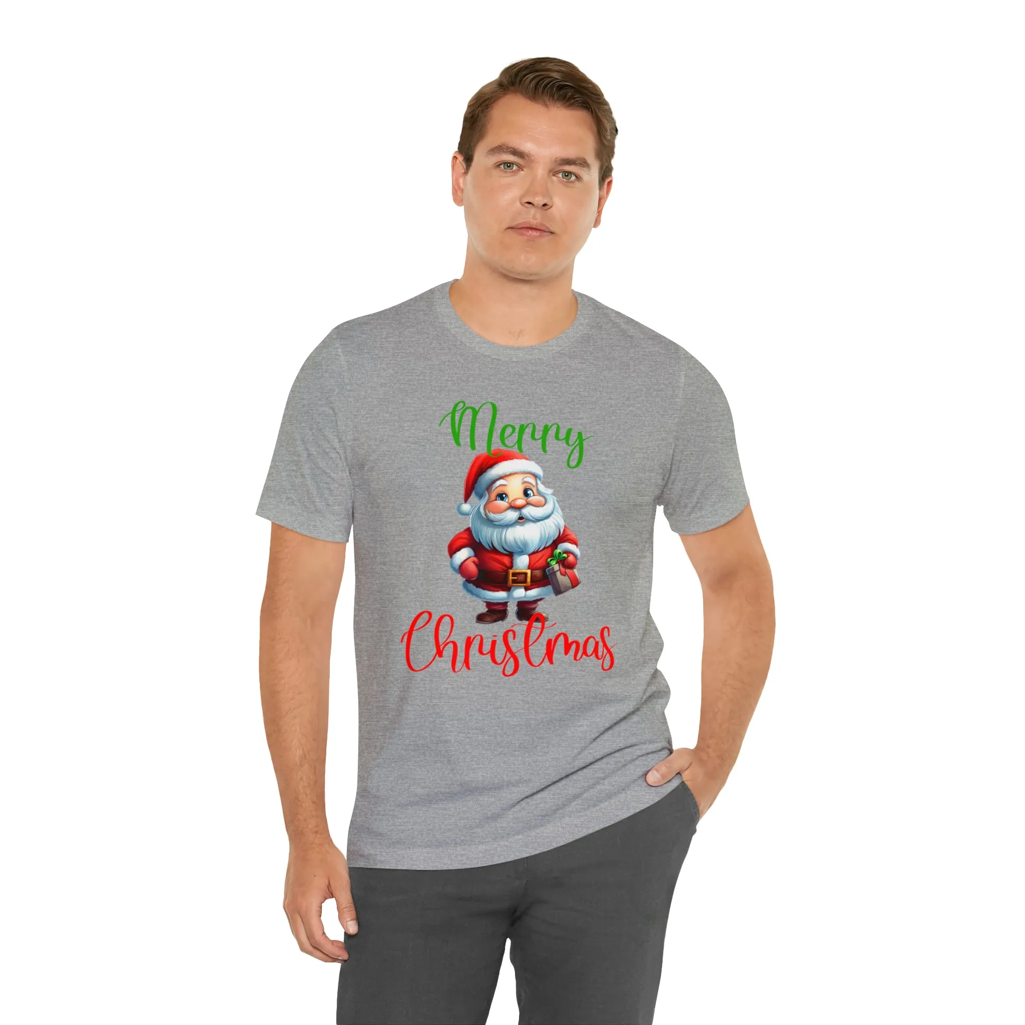 Merry Christmas from Santa T-Shirt | Festive XMas Tee |  Bella Canvas 3001 Unisex | Happy Holidays Short Sleeve Tshirt