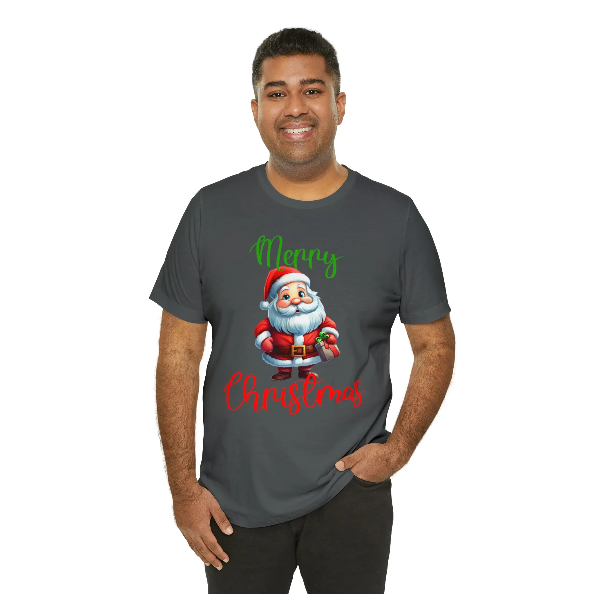 Merry Christmas from Santa T-Shirt | Festive XMas Tee |  Bella Canvas 3001 Unisex | Happy Holidays Short Sleeve Tshirt