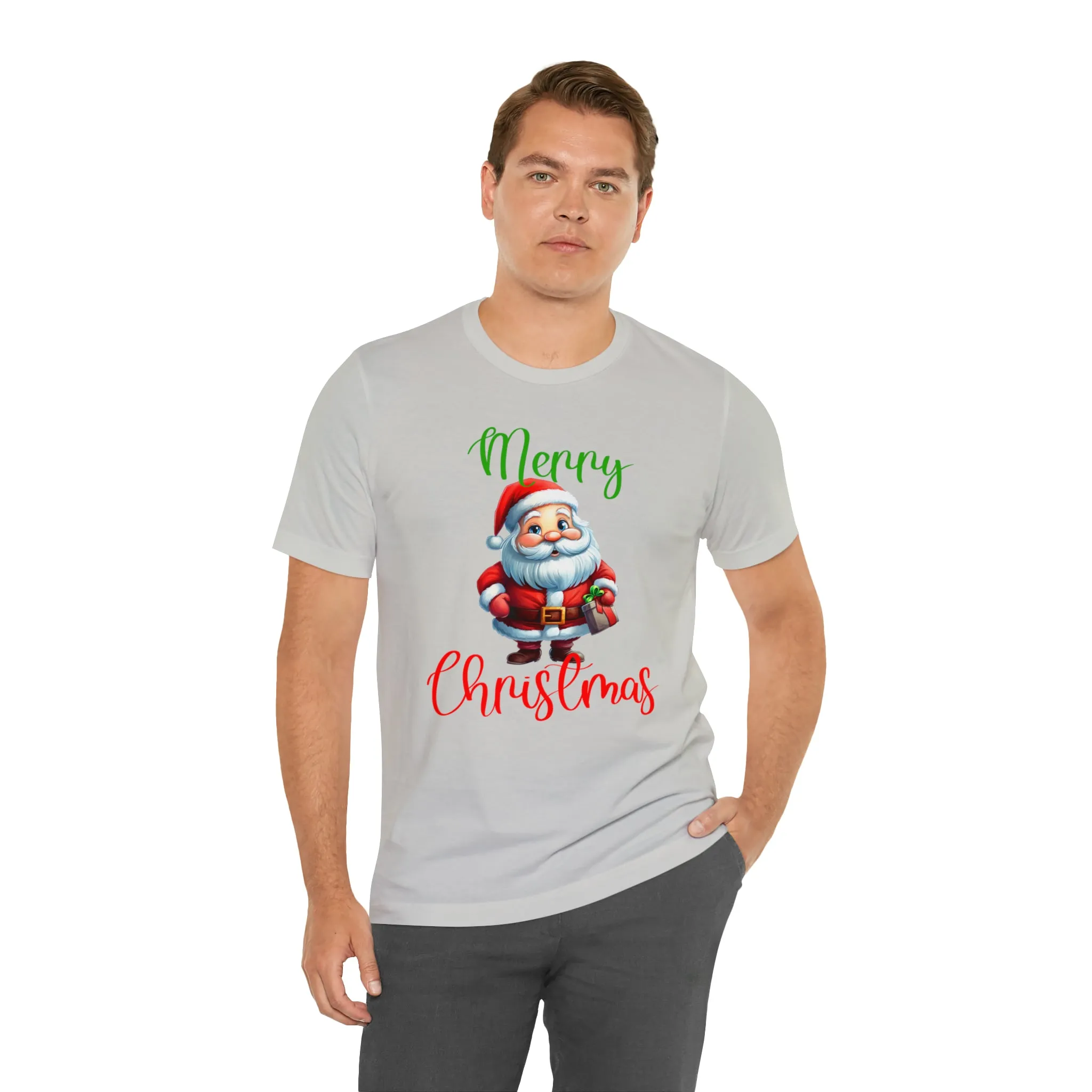 Merry Christmas from Santa T-Shirt | Festive XMas Tee |  Bella Canvas 3001 Unisex | Happy Holidays Short Sleeve Tshirt