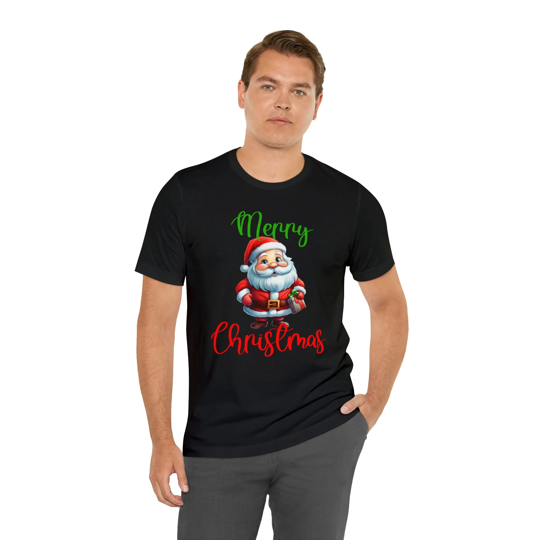 Merry Christmas from Santa T-Shirt | Festive XMas Tee |  Bella Canvas 3001 Unisex | Happy Holidays Short Sleeve Tshirt