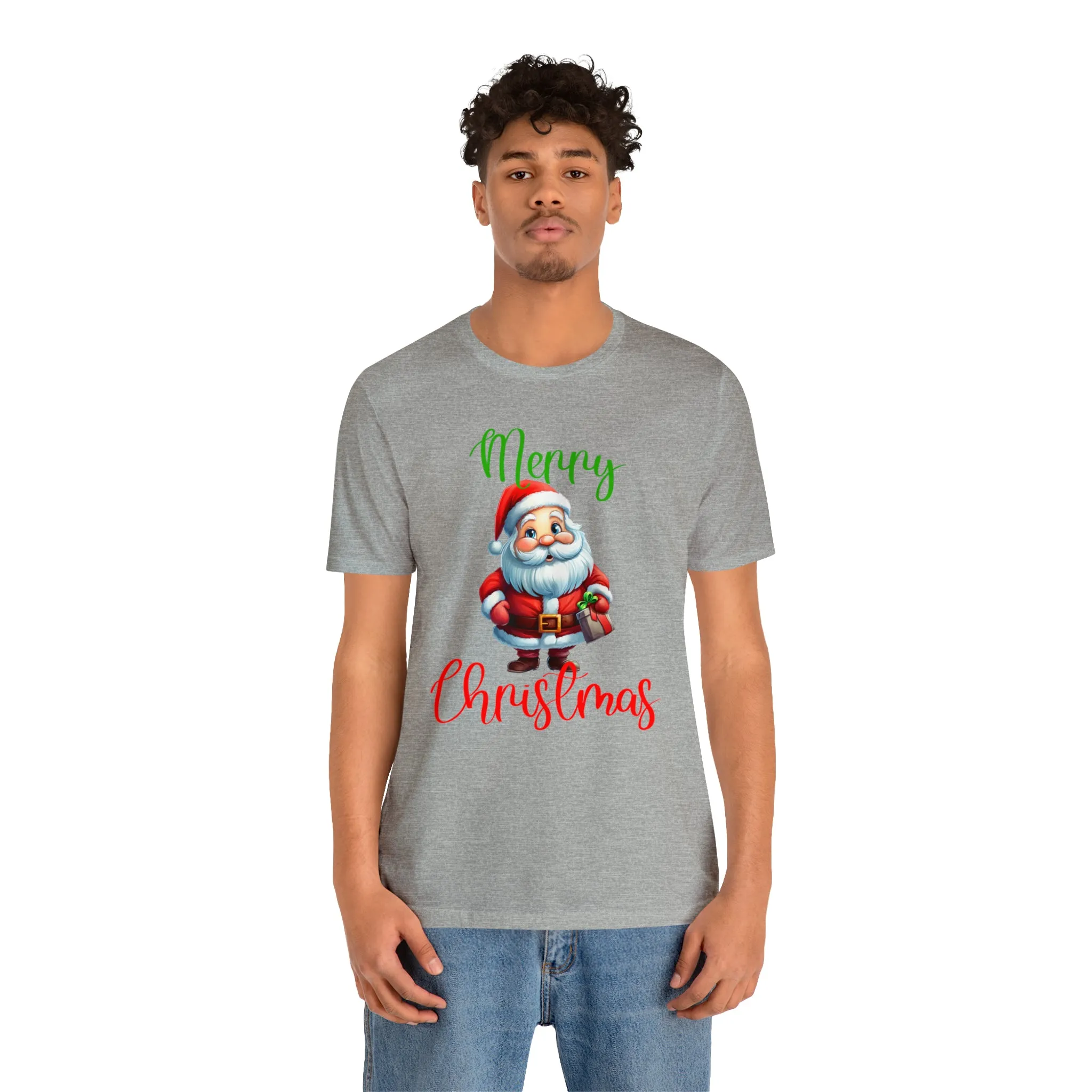 Merry Christmas from Santa T-Shirt | Festive XMas Tee |  Bella Canvas 3001 Unisex | Happy Holidays Short Sleeve Tshirt