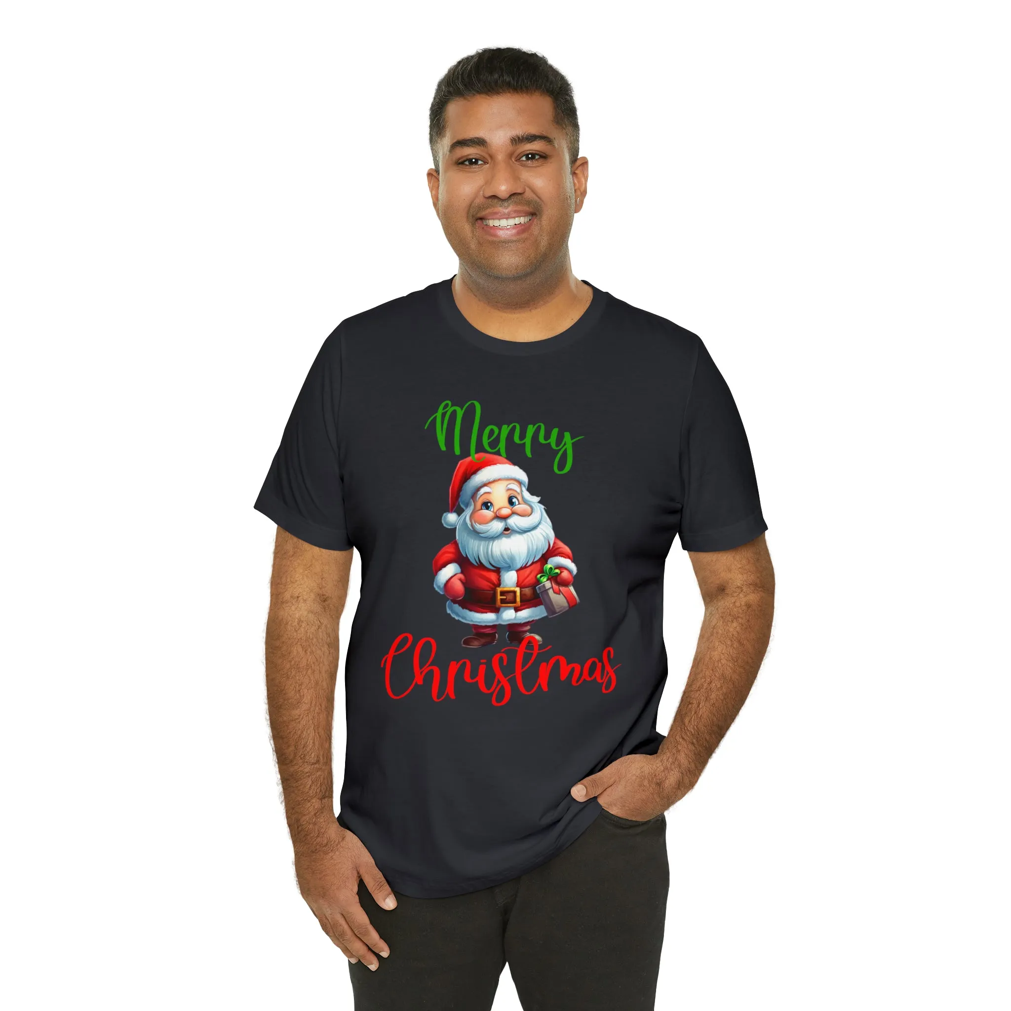 Merry Christmas from Santa T-Shirt | Festive XMas Tee |  Bella Canvas 3001 Unisex | Happy Holidays Short Sleeve Tshirt