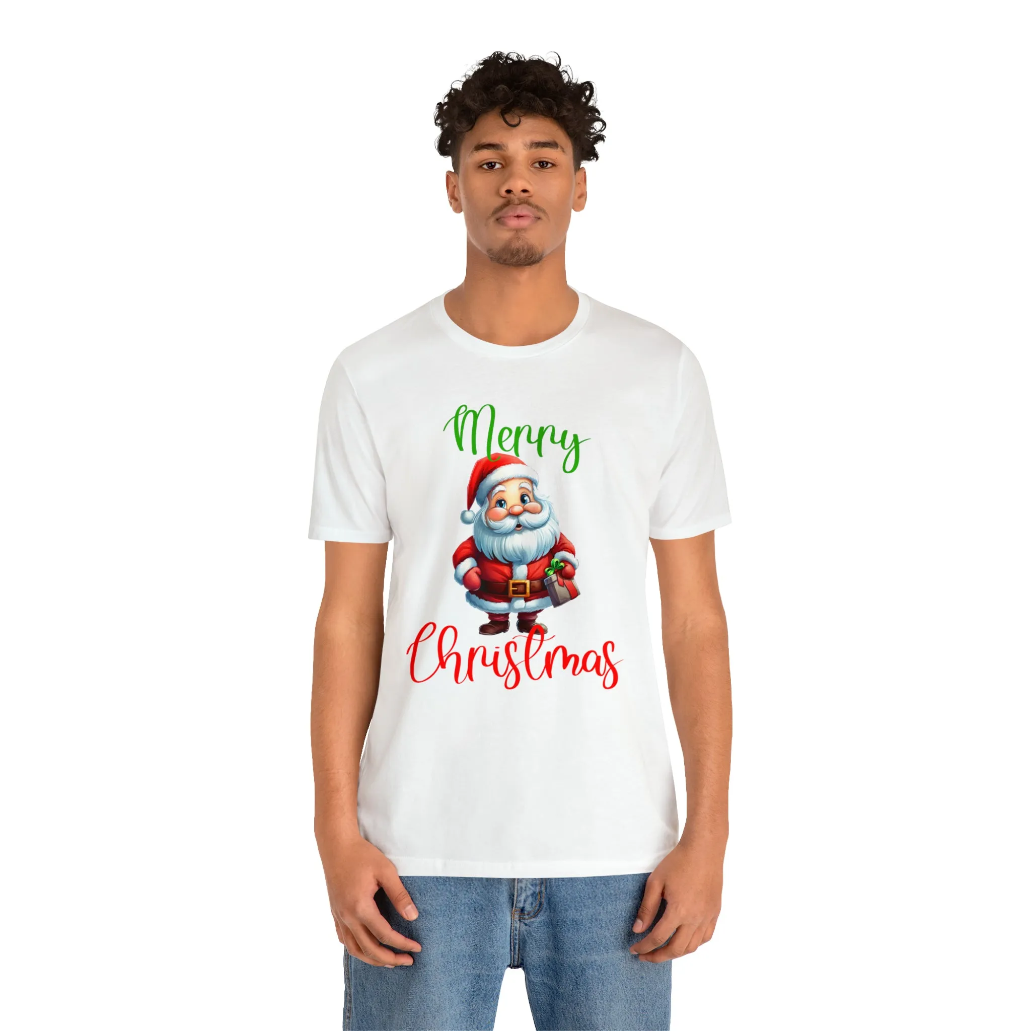Merry Christmas from Santa T-Shirt | Festive XMas Tee |  Bella Canvas 3001 Unisex | Happy Holidays Short Sleeve Tshirt