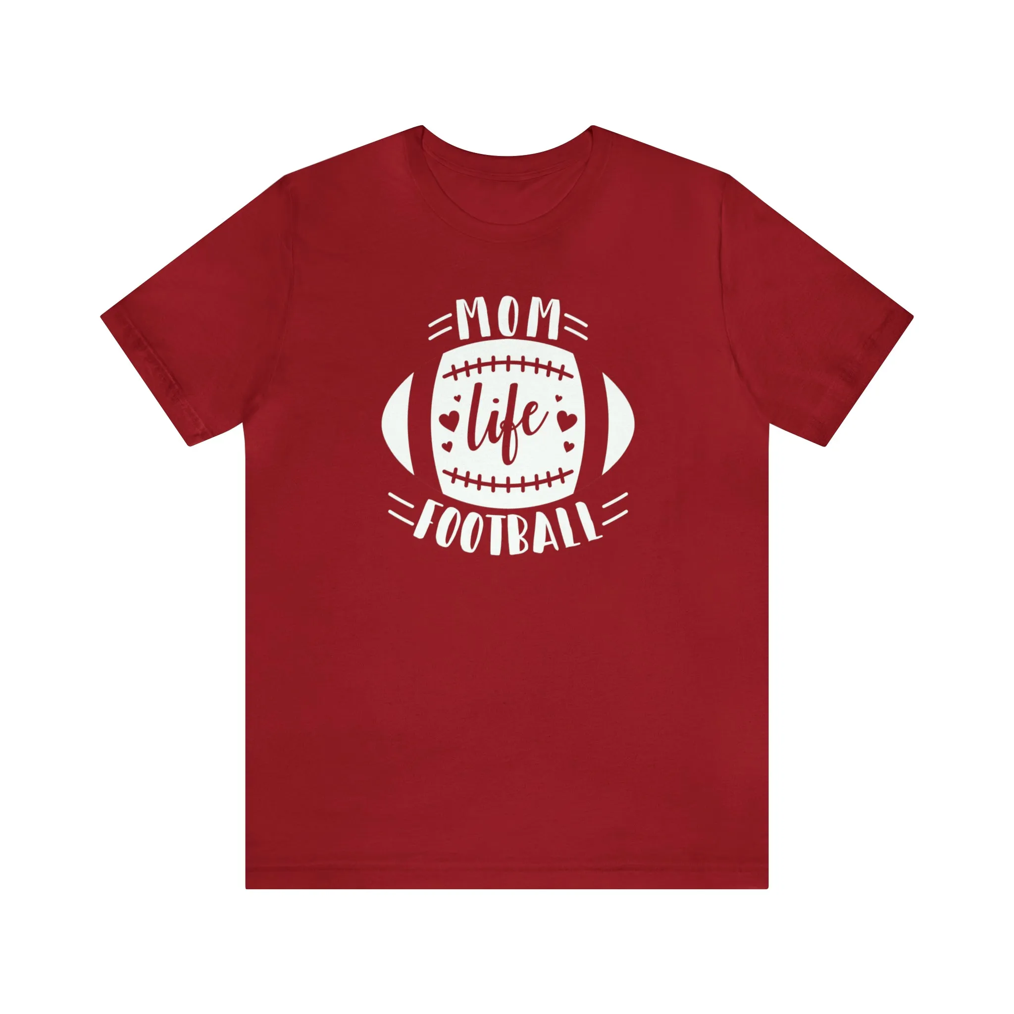 Mom Life Football T-Shirt | Gridiron Tee |  Bella Canvas 3001 Unisex |  All-Star Mom Short Sleeve Tshirt