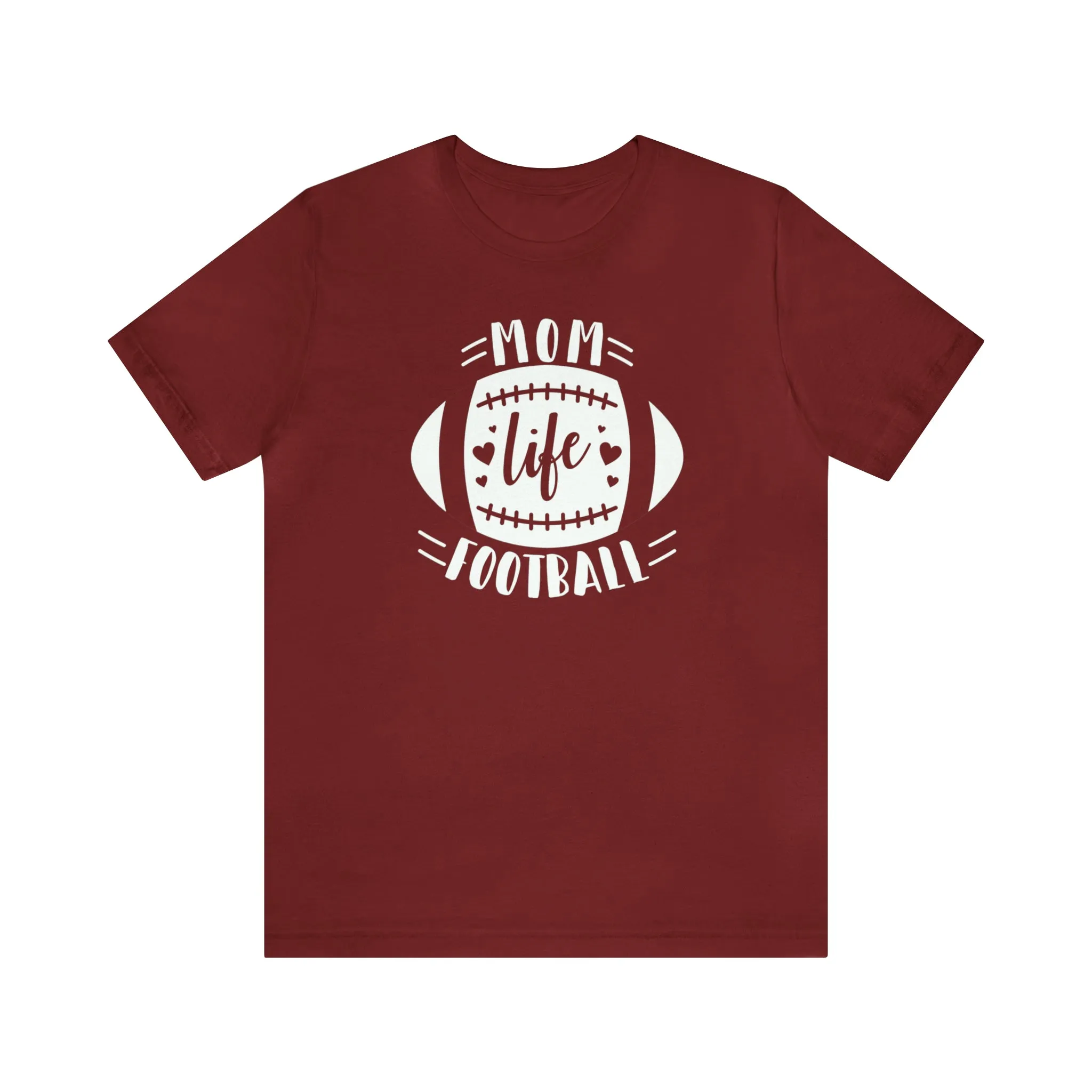 Mom Life Football T-Shirt | Gridiron Tee |  Bella Canvas 3001 Unisex |  All-Star Mom Short Sleeve Tshirt