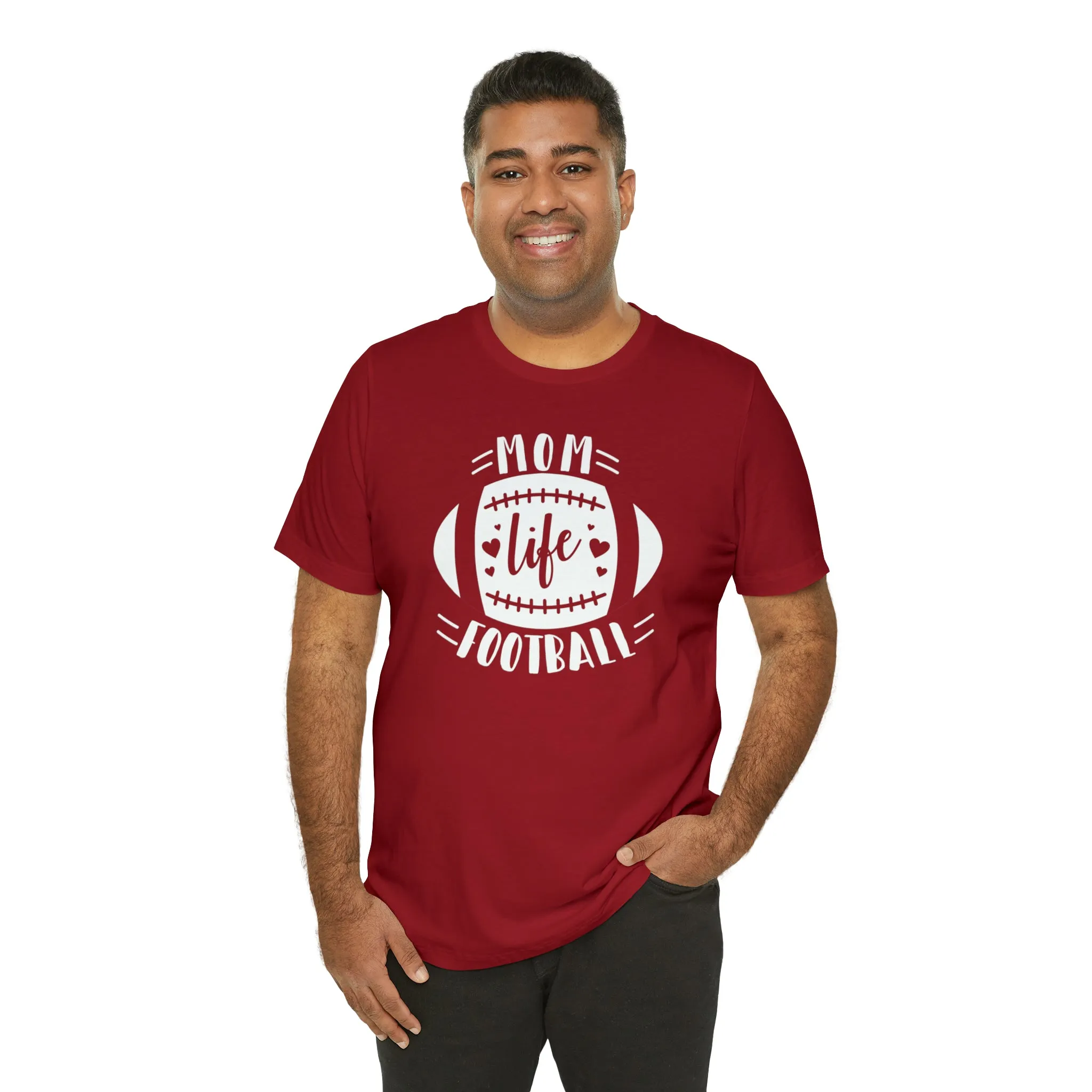 Mom Life Football T-Shirt | Gridiron Tee |  Bella Canvas 3001 Unisex |  All-Star Mom Short Sleeve Tshirt