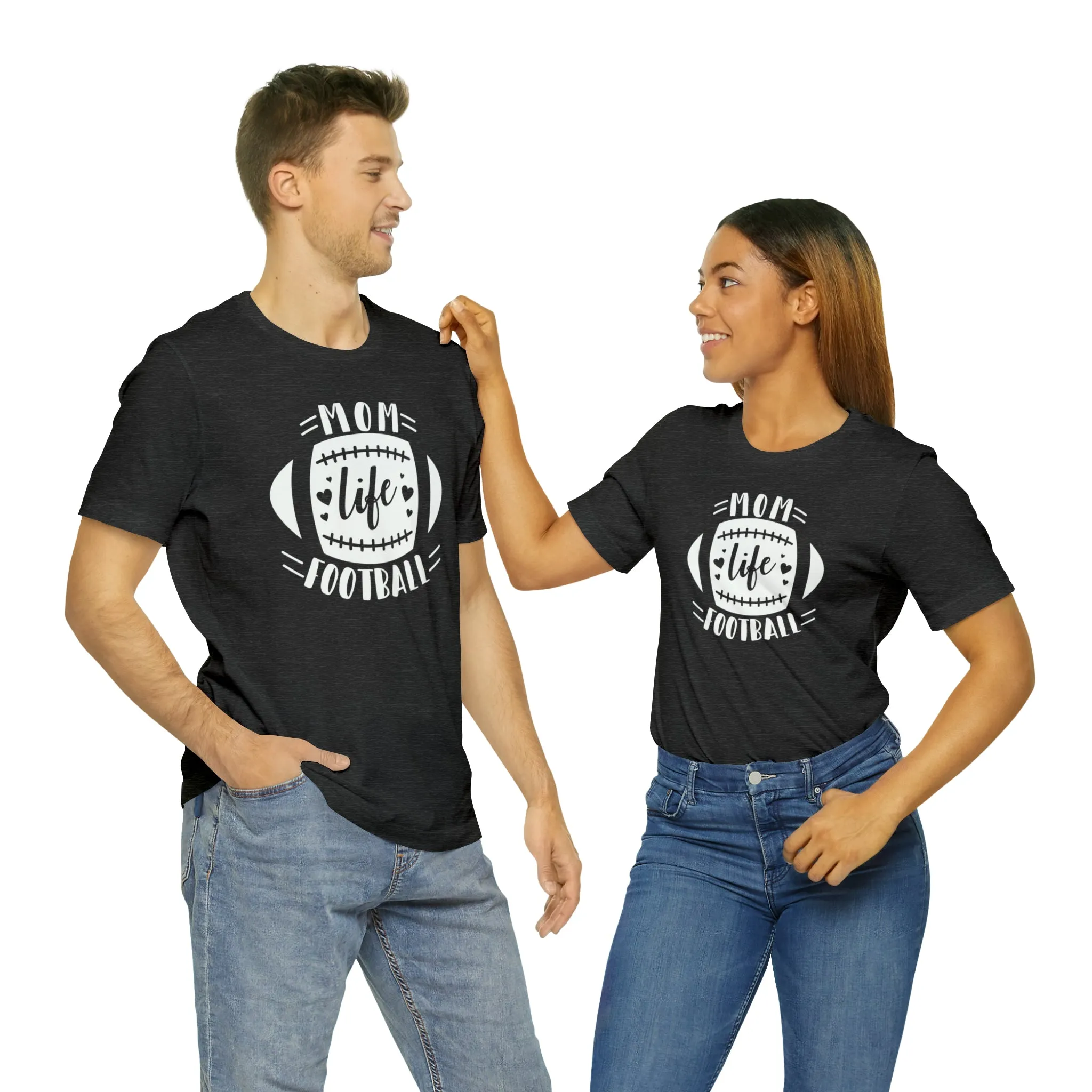Mom Life Football T-Shirt | Gridiron Tee |  Bella Canvas 3001 Unisex |  All-Star Mom Short Sleeve Tshirt