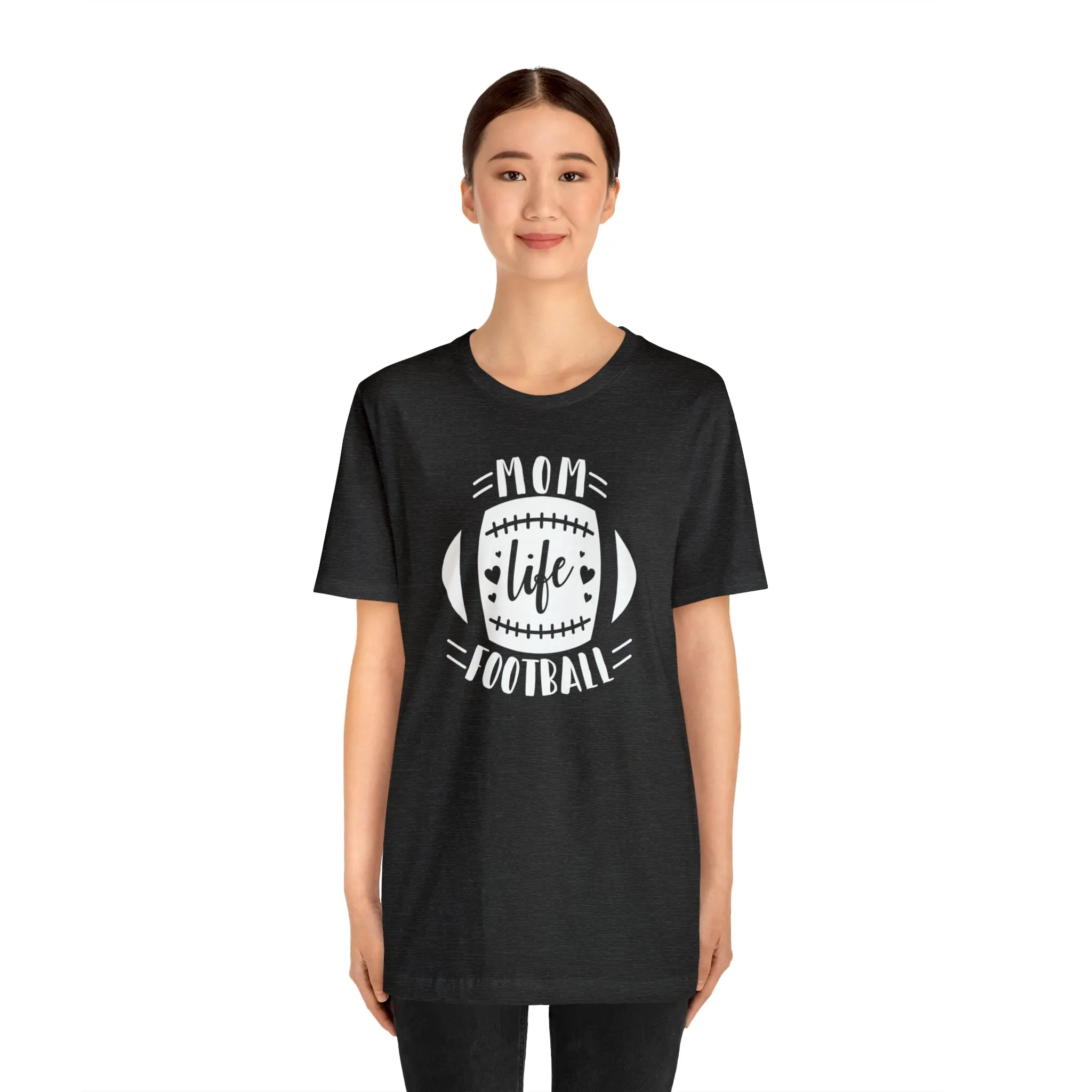 Mom Life Football T-Shirt | Gridiron Tee |  Bella Canvas 3001 Unisex |  All-Star Mom Short Sleeve Tshirt