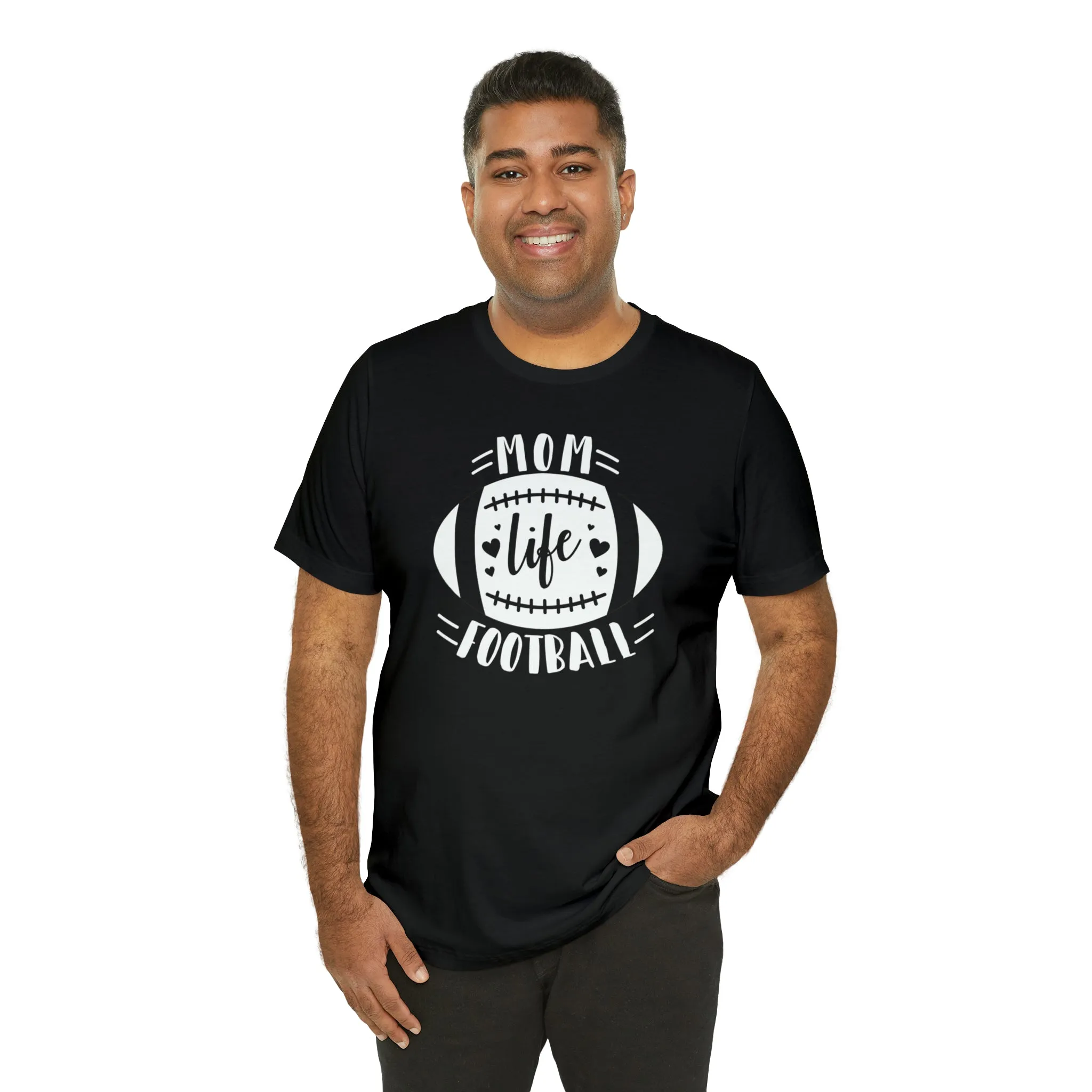 Mom Life Football T-Shirt | Gridiron Tee |  Bella Canvas 3001 Unisex |  All-Star Mom Short Sleeve Tshirt