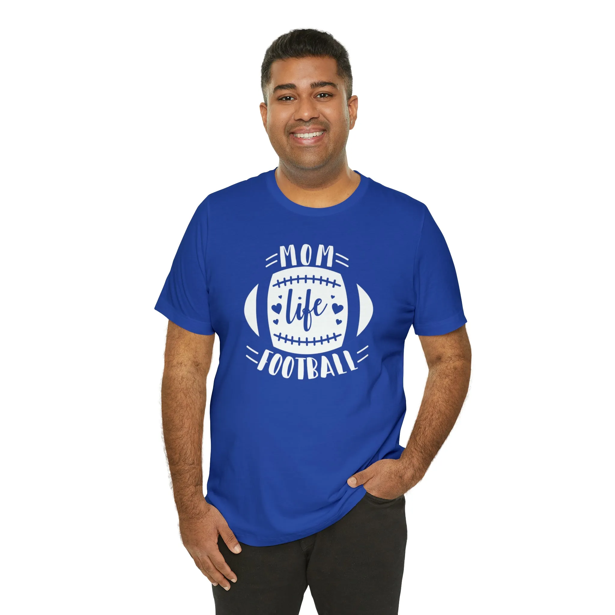 Mom Life Football T-Shirt | Gridiron Tee |  Bella Canvas 3001 Unisex |  All-Star Mom Short Sleeve Tshirt