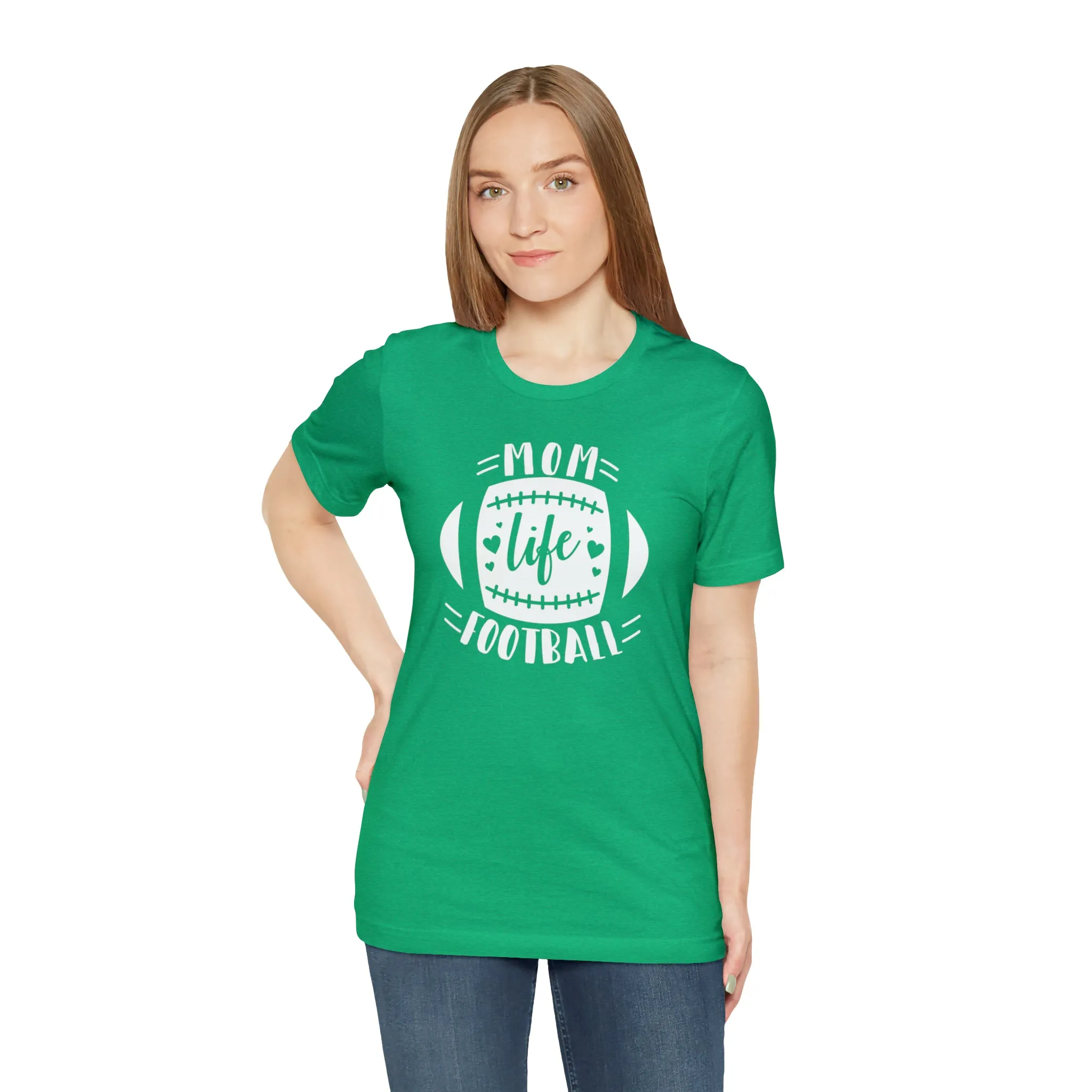 Mom Life Football T-Shirt | Gridiron Tee |  Bella Canvas 3001 Unisex |  All-Star Mom Short Sleeve Tshirt