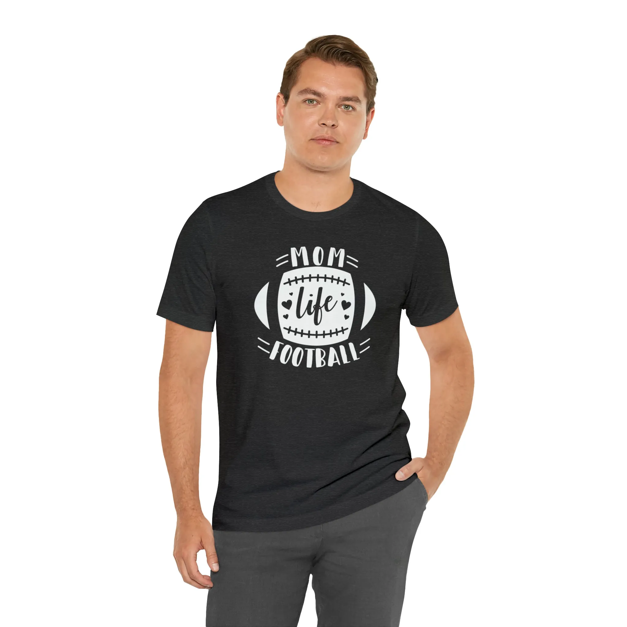 Mom Life Football T-Shirt | Gridiron Tee |  Bella Canvas 3001 Unisex |  All-Star Mom Short Sleeve Tshirt