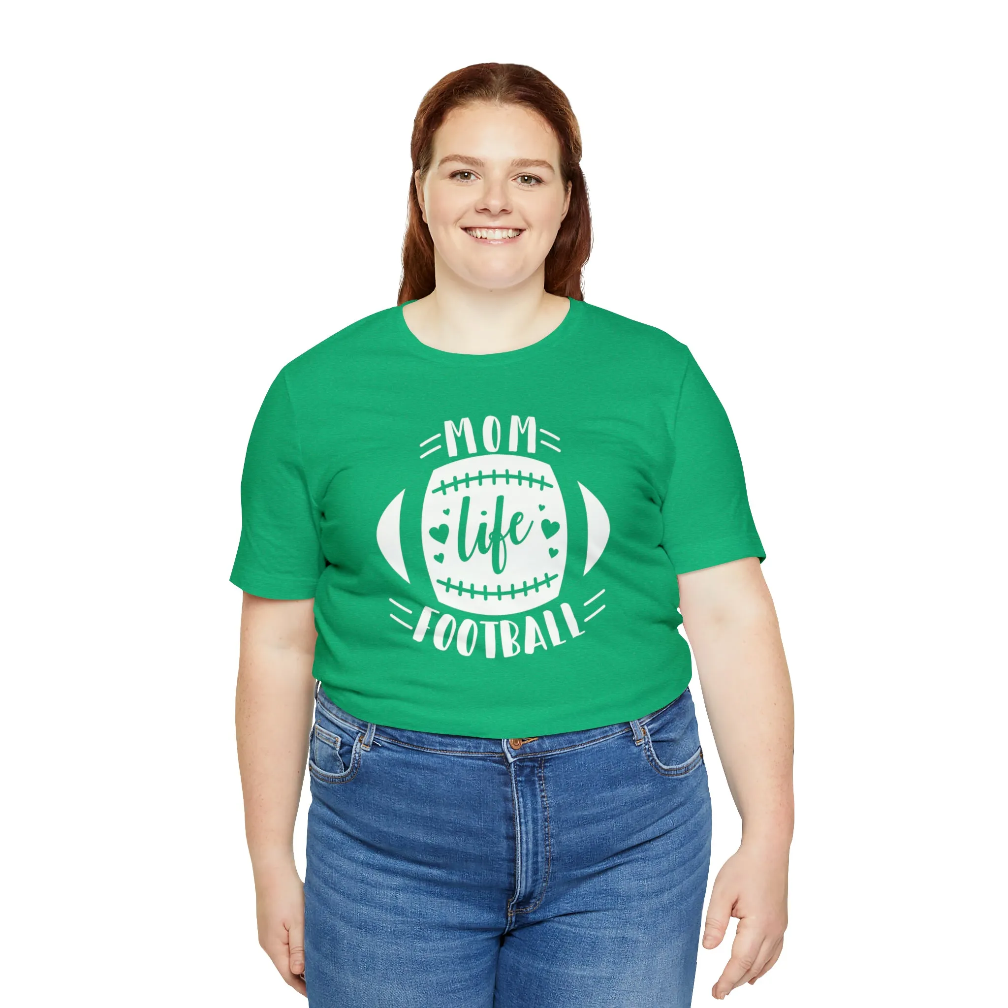 Mom Life Football T-Shirt | Gridiron Tee |  Bella Canvas 3001 Unisex |  All-Star Mom Short Sleeve Tshirt