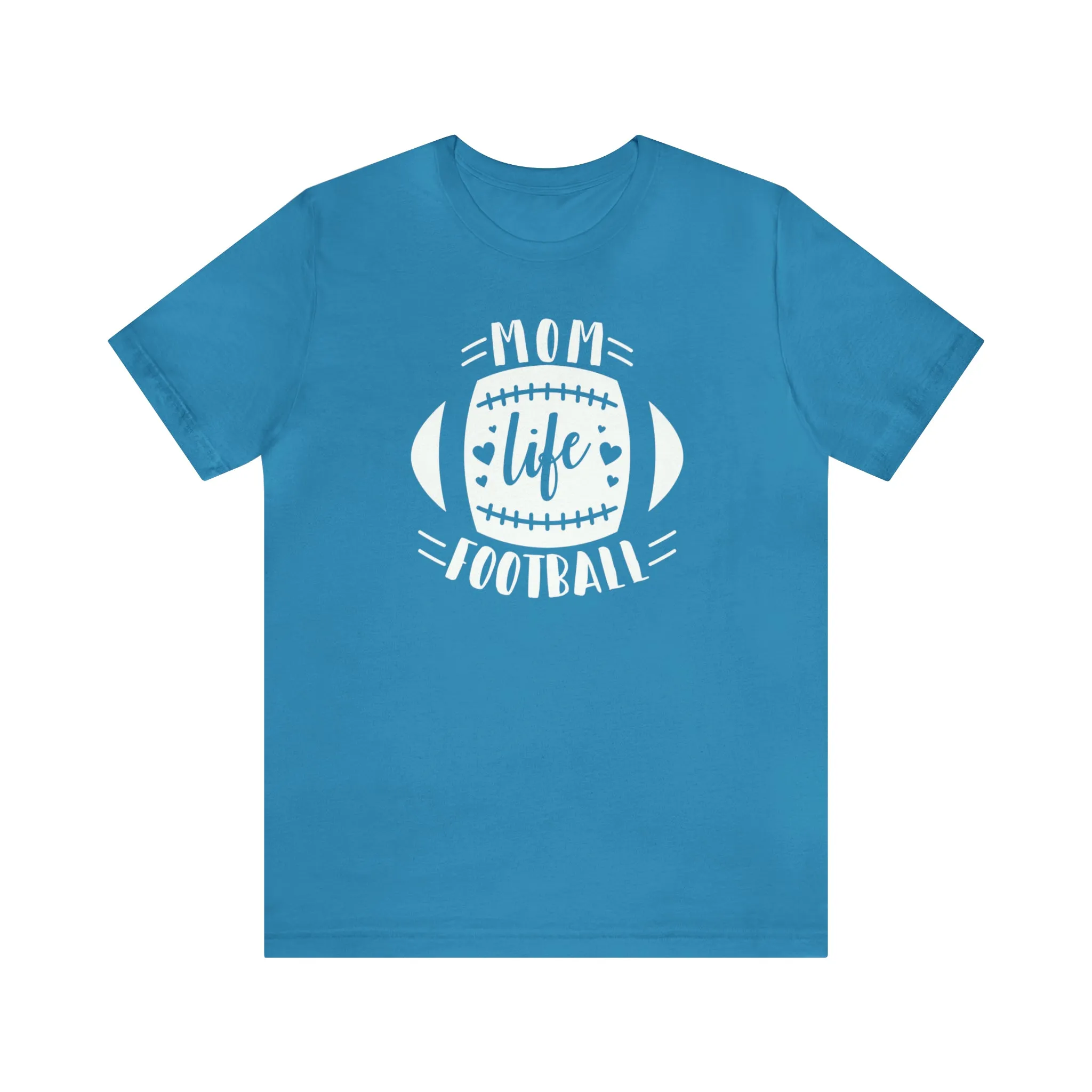 Mom Life Football T-Shirt | Gridiron Tee |  Bella Canvas 3001 Unisex |  All-Star Mom Short Sleeve Tshirt