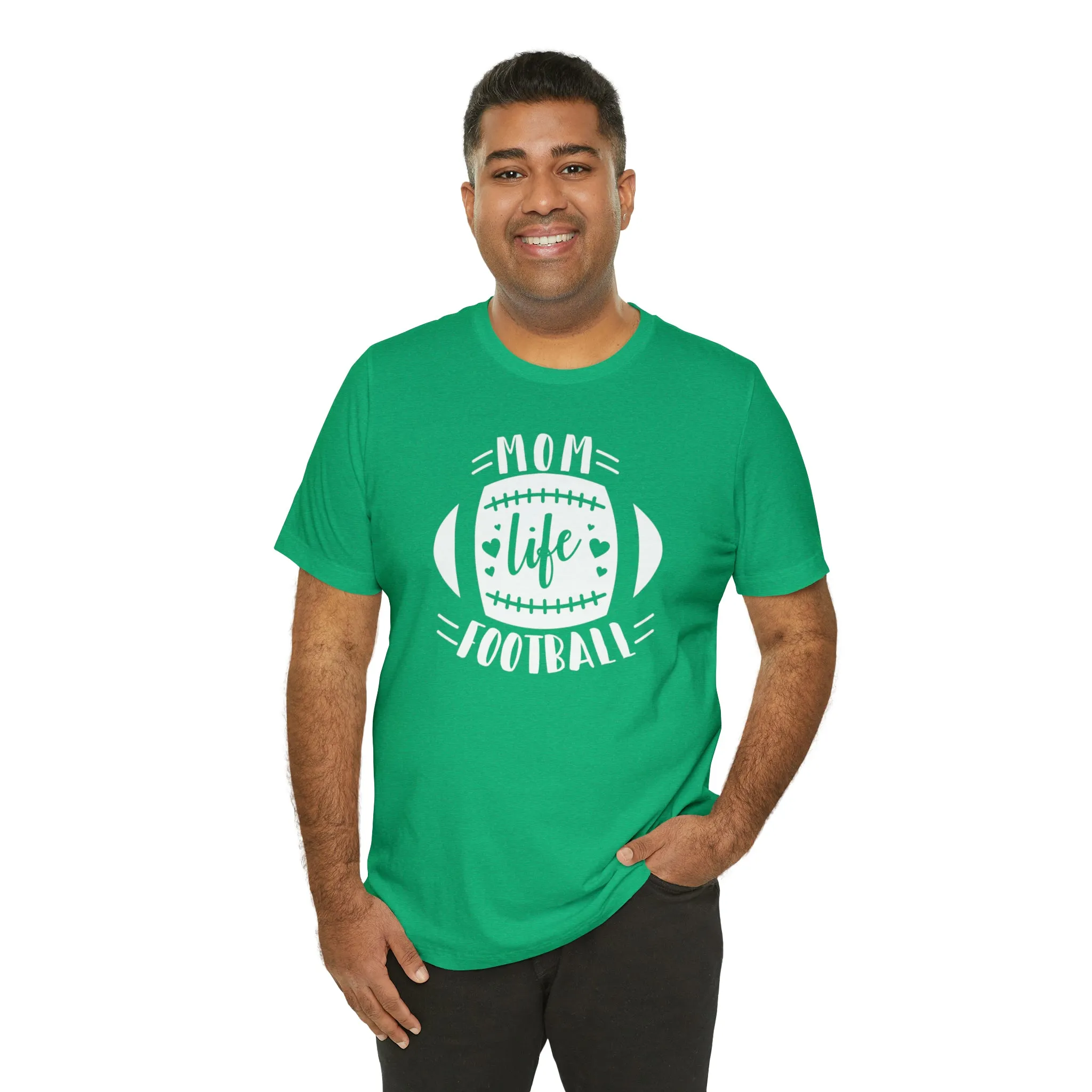 Mom Life Football T-Shirt | Gridiron Tee |  Bella Canvas 3001 Unisex |  All-Star Mom Short Sleeve Tshirt