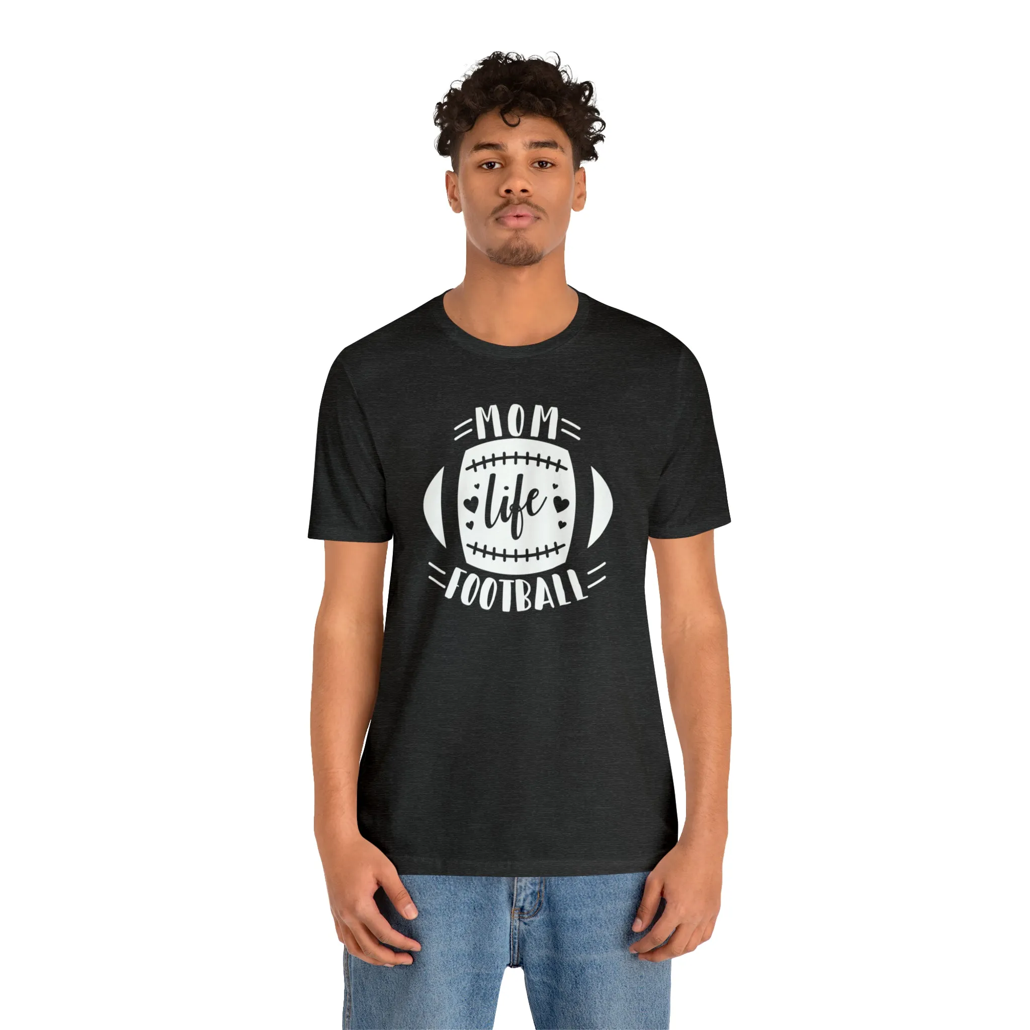 Mom Life Football T-Shirt | Gridiron Tee |  Bella Canvas 3001 Unisex |  All-Star Mom Short Sleeve Tshirt