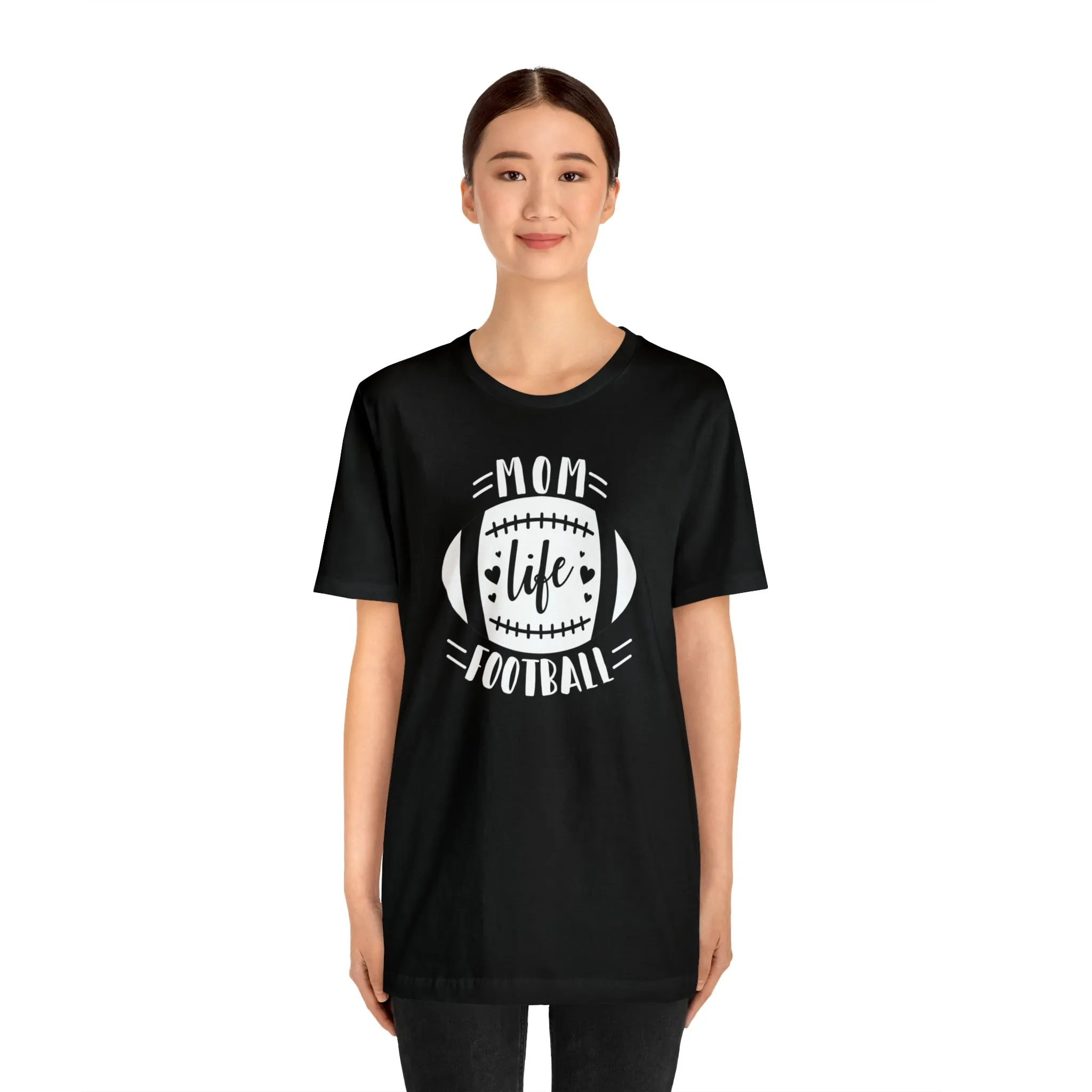 Mom Life Football T-Shirt | Gridiron Tee |  Bella Canvas 3001 Unisex |  All-Star Mom Short Sleeve Tshirt
