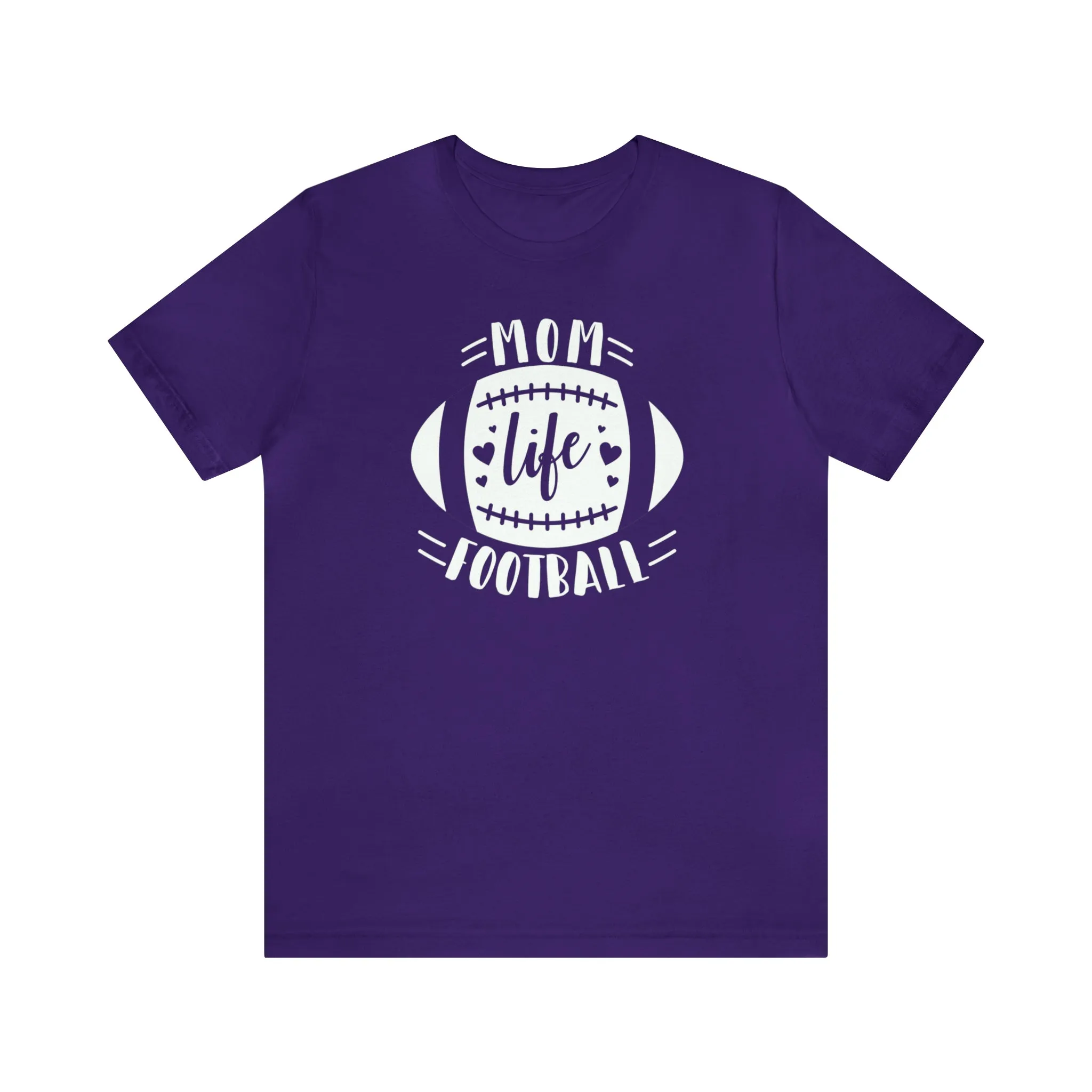 Mom Life Football T-Shirt | Gridiron Tee |  Bella Canvas 3001 Unisex |  All-Star Mom Short Sleeve Tshirt