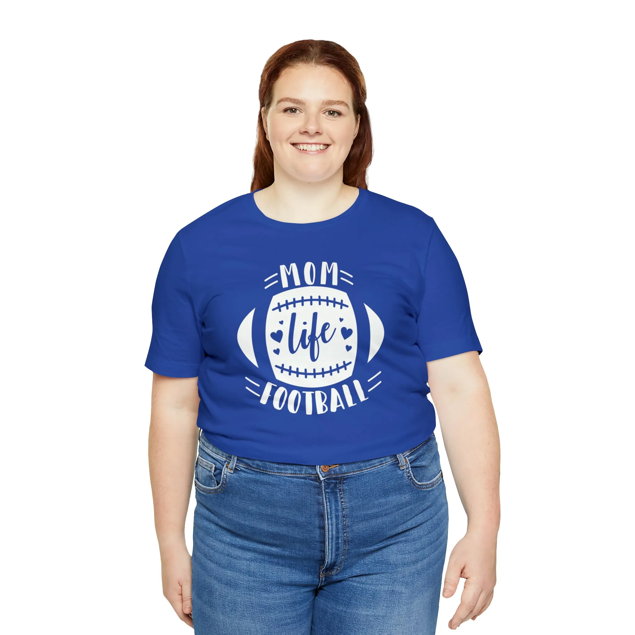 Mom Life Football T-Shirt | Gridiron Tee |  Bella Canvas 3001 Unisex |  All-Star Mom Short Sleeve Tshirt