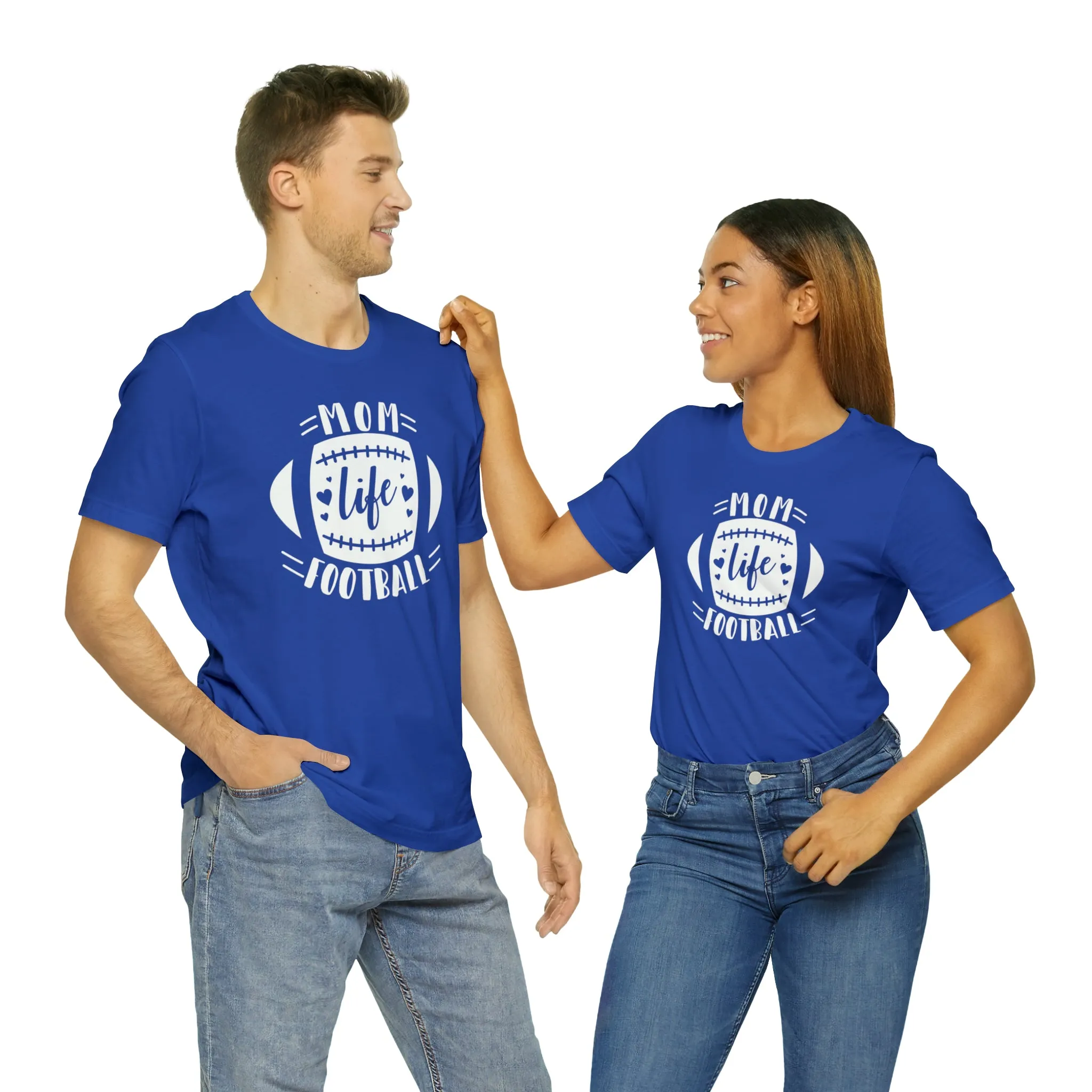 Mom Life Football T-Shirt | Gridiron Tee |  Bella Canvas 3001 Unisex |  All-Star Mom Short Sleeve Tshirt