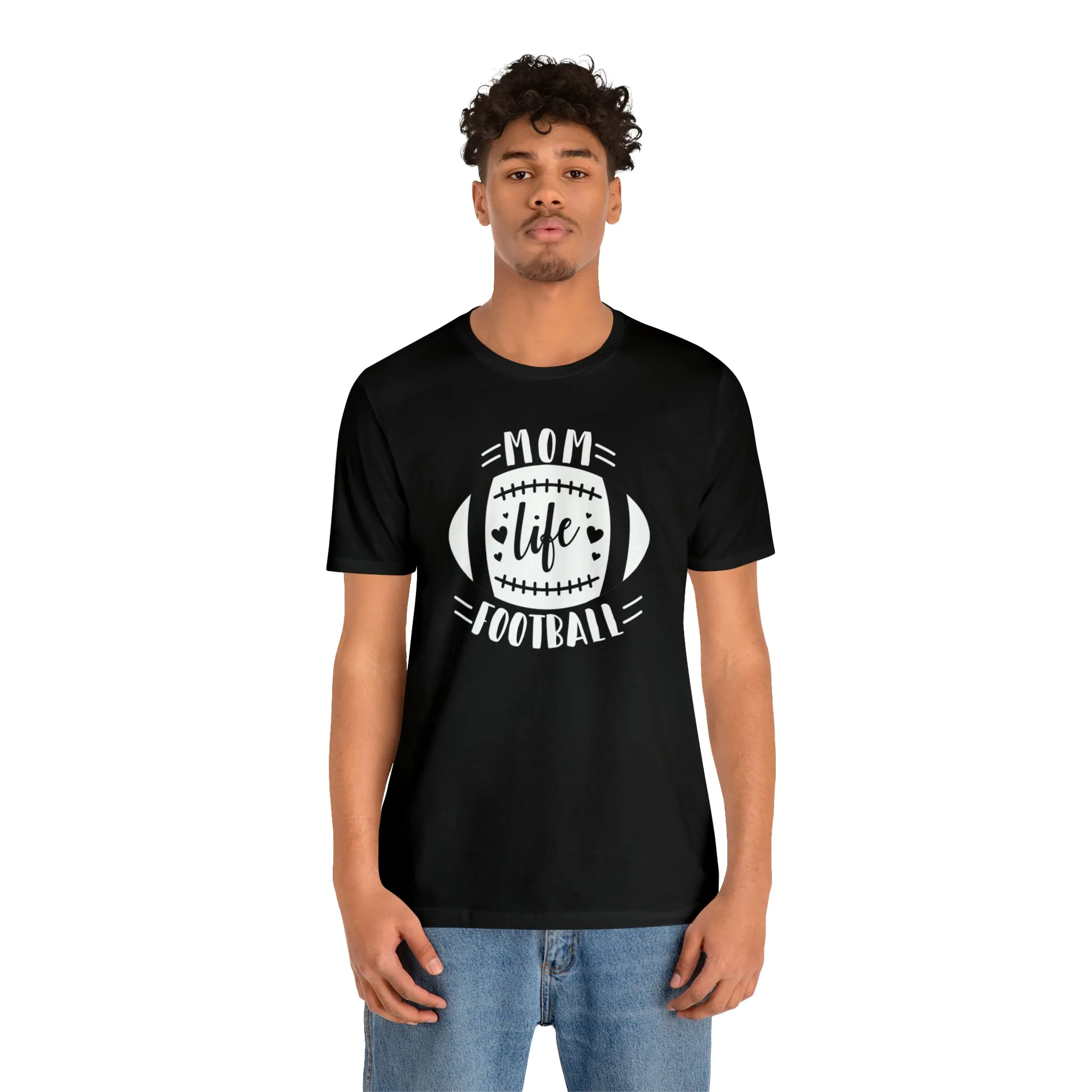 Mom Life Football T-Shirt | Gridiron Tee |  Bella Canvas 3001 Unisex |  All-Star Mom Short Sleeve Tshirt