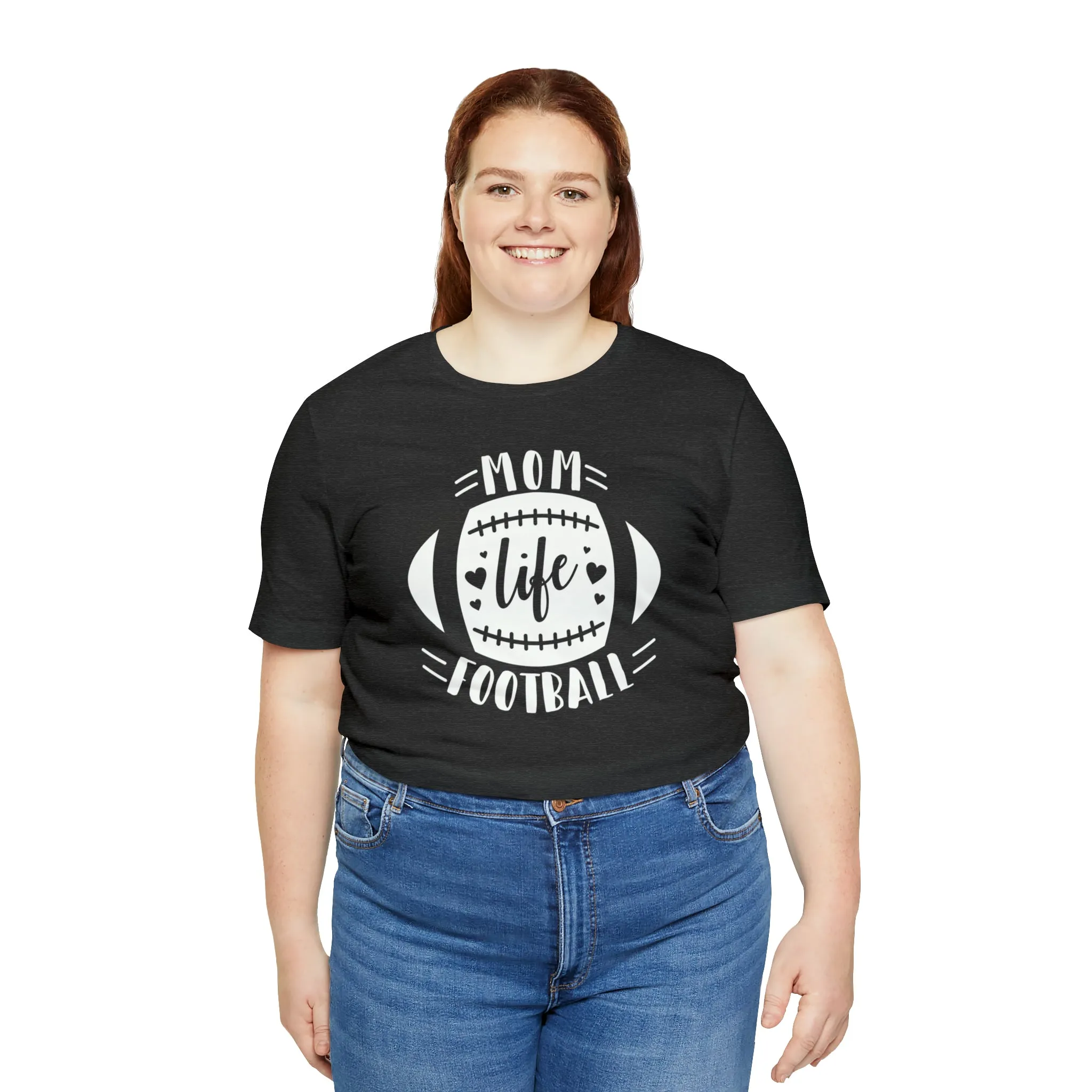 Mom Life Football T-Shirt | Gridiron Tee |  Bella Canvas 3001 Unisex |  All-Star Mom Short Sleeve Tshirt