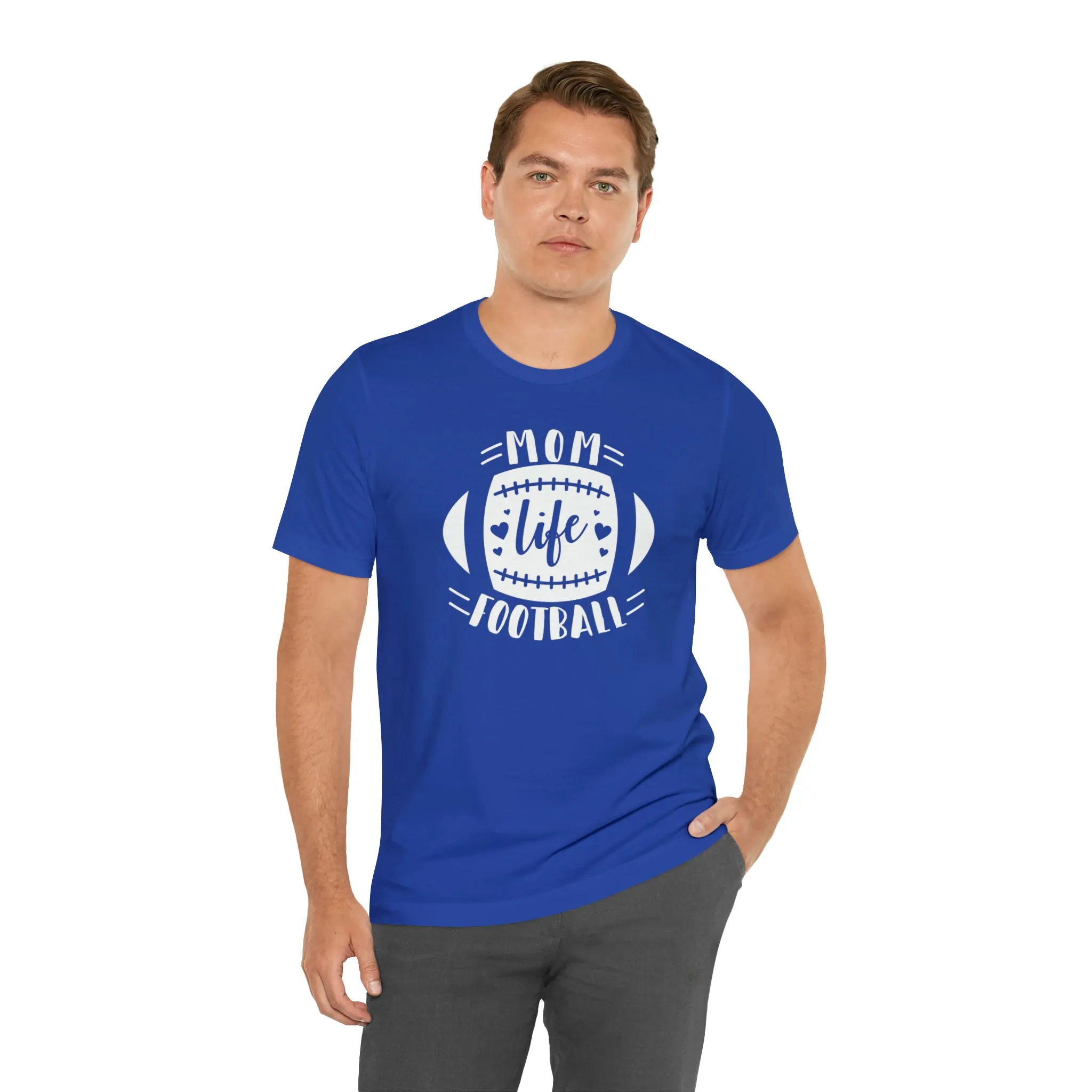 Mom Life Football T-Shirt | Gridiron Tee |  Bella Canvas 3001 Unisex |  All-Star Mom Short Sleeve Tshirt
