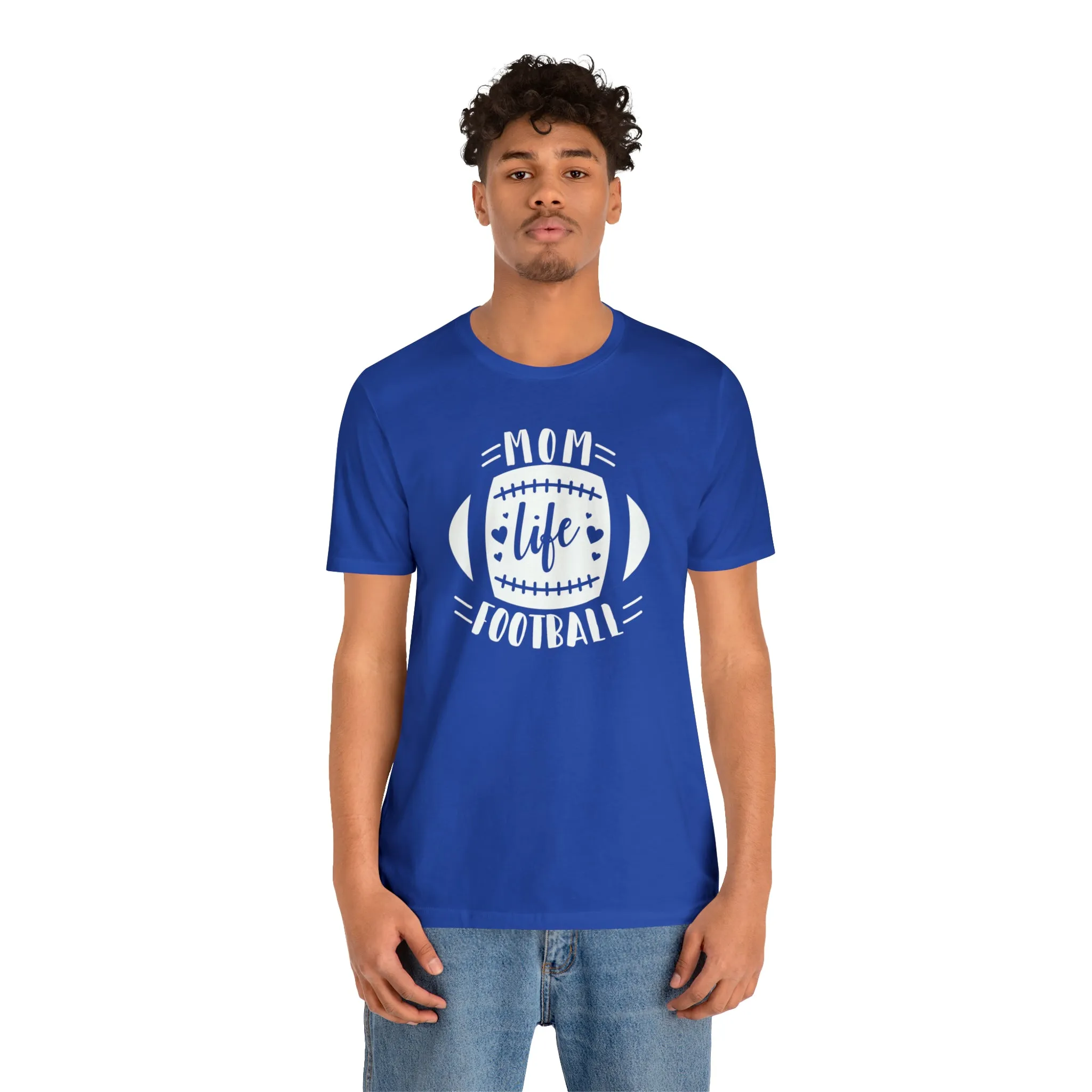 Mom Life Football T-Shirt | Gridiron Tee |  Bella Canvas 3001 Unisex |  All-Star Mom Short Sleeve Tshirt